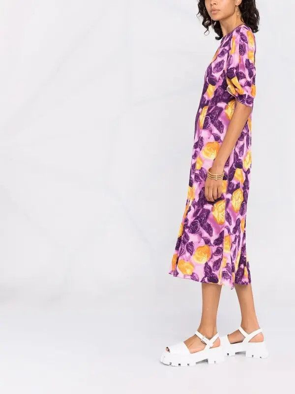 Marni o1y1025 Midi Dress in Multicolor Size M / US 6-8 / IT 42-44 - 3 Thumbnail