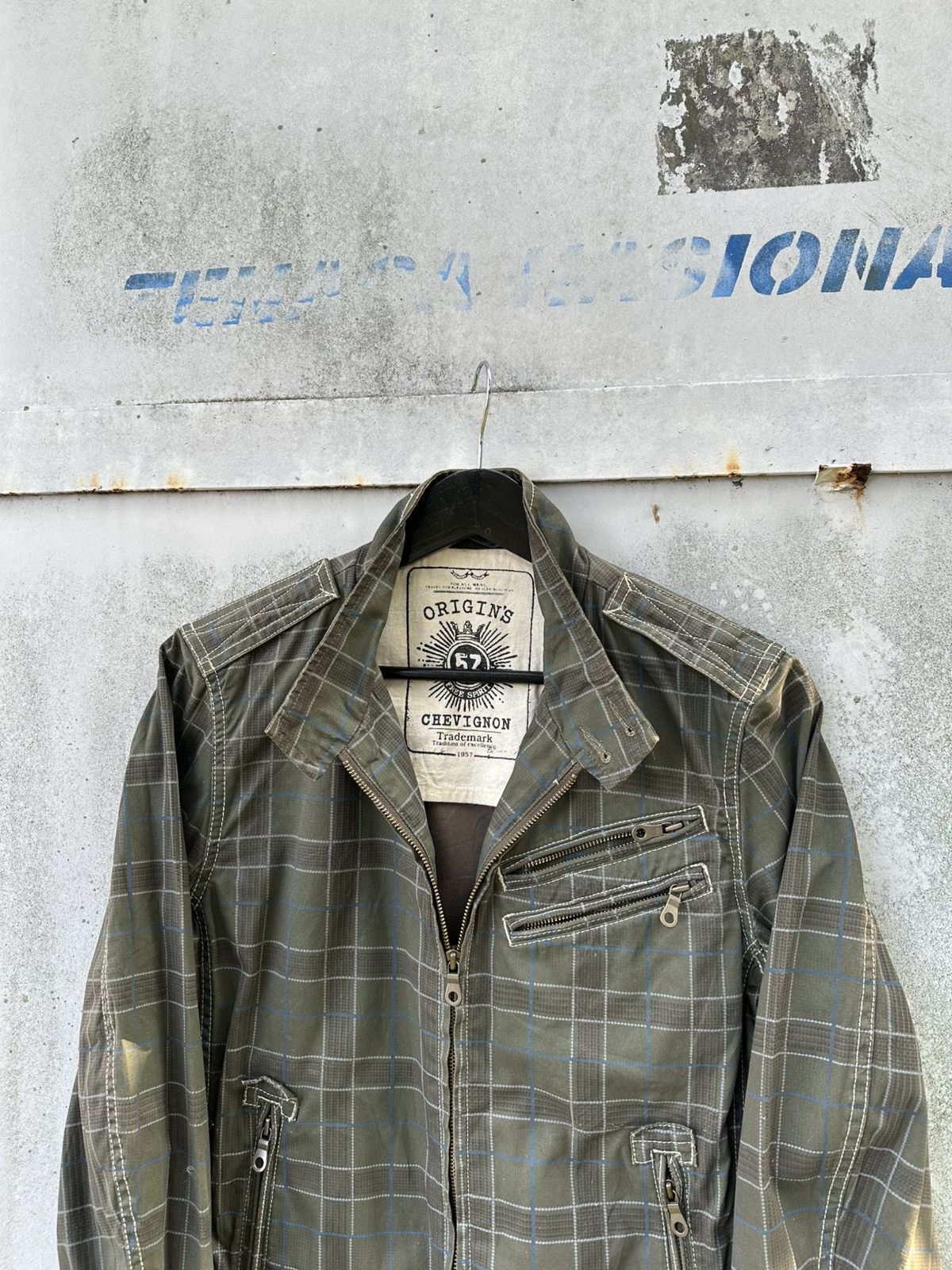 Japanese Brand 👹Chevignon Flanel Bomber Jacket Size US XS / EU 42 / 0 - 4 Thumbnail