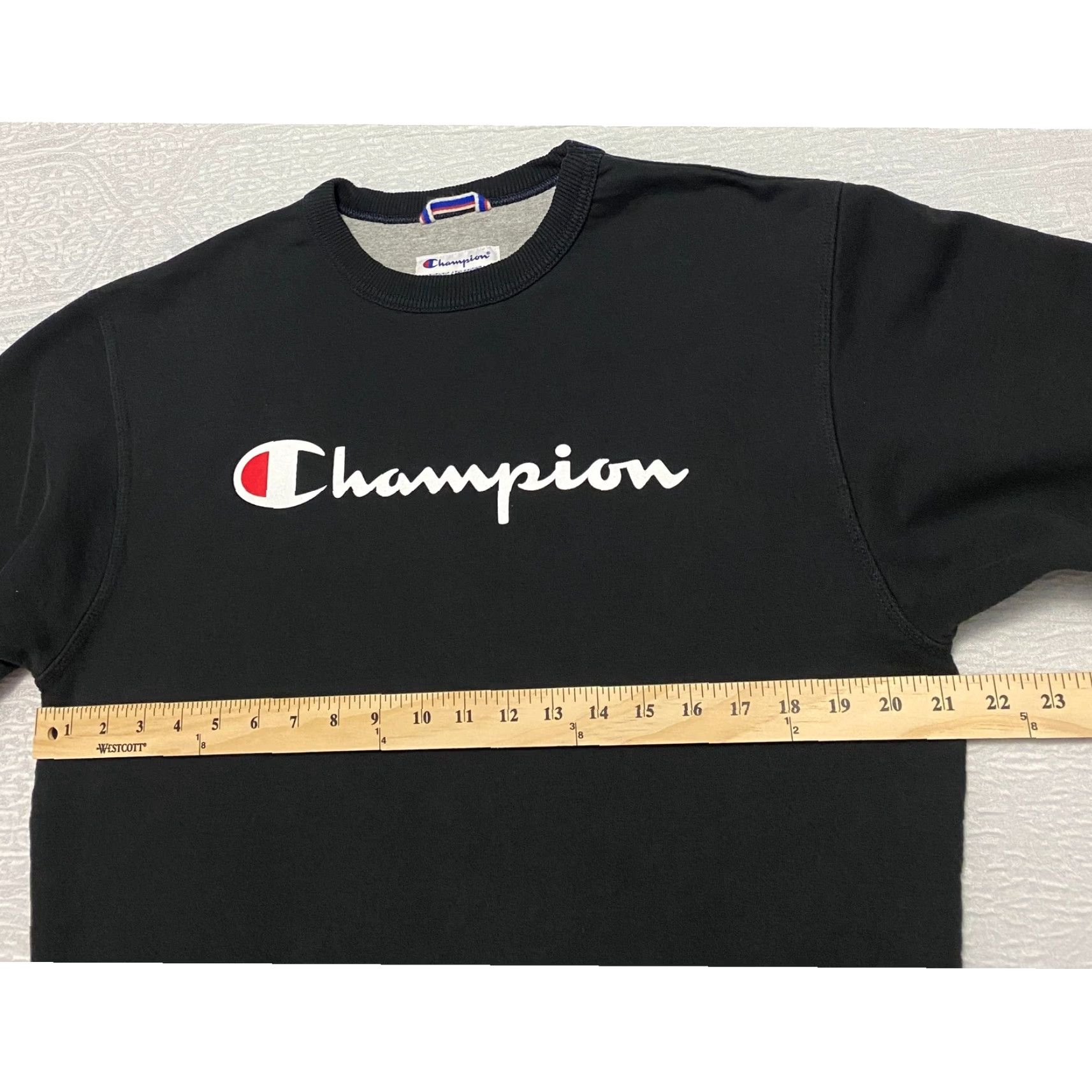 Champion Champion Sweatshirt Crewneck Black Logo Size M Mens Regular Pullover Graphic Print Fleece Cotton Polyester University Heritage 90s? Size US M / EU 48-50 / 2 - 6 Thumbnail