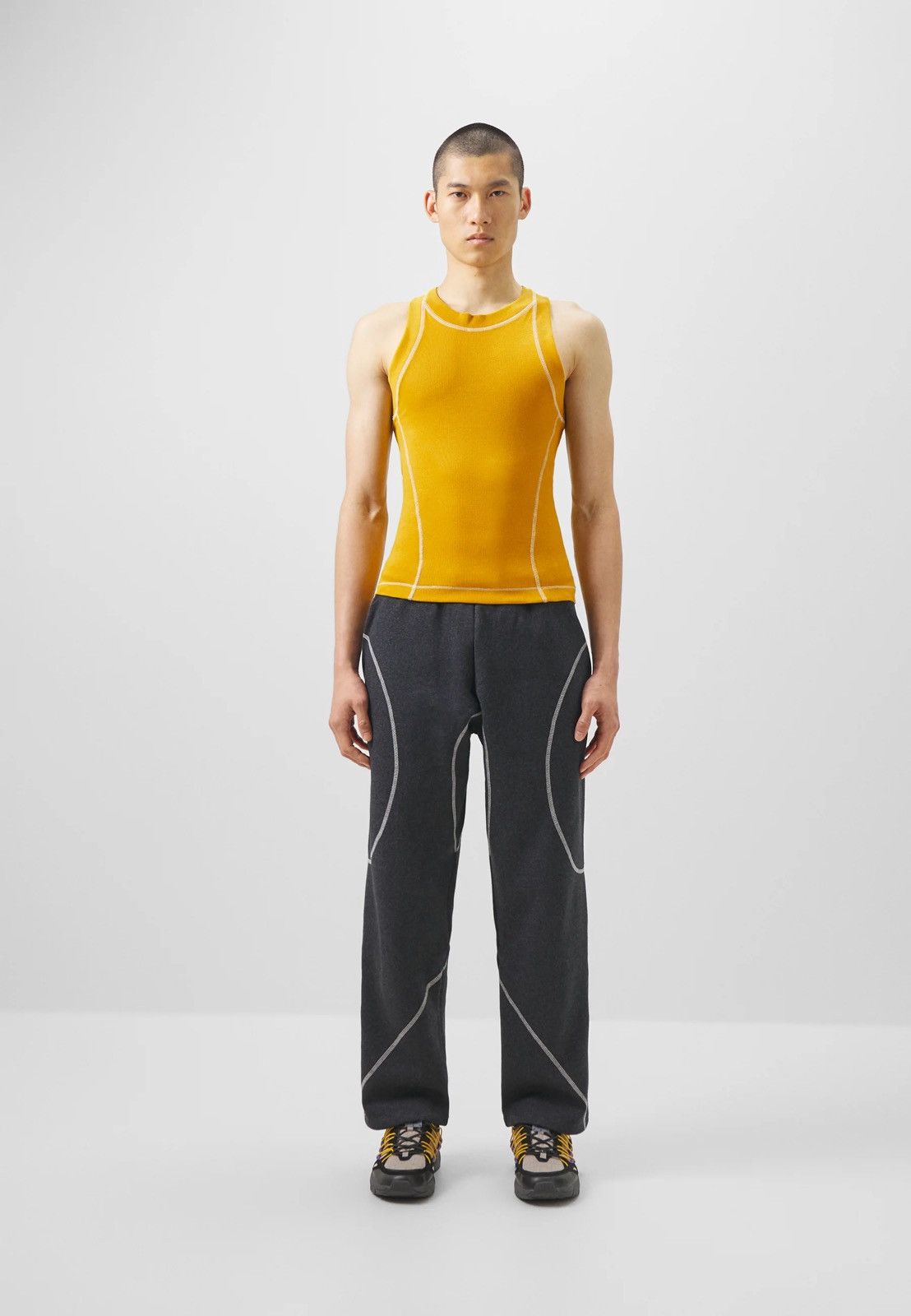 Saul Nash !DS! SS23 Saul Nash Yellow Overlock Stitch Tank Top Size US M / EU 48-50 / 2 - 1 Thumbnail