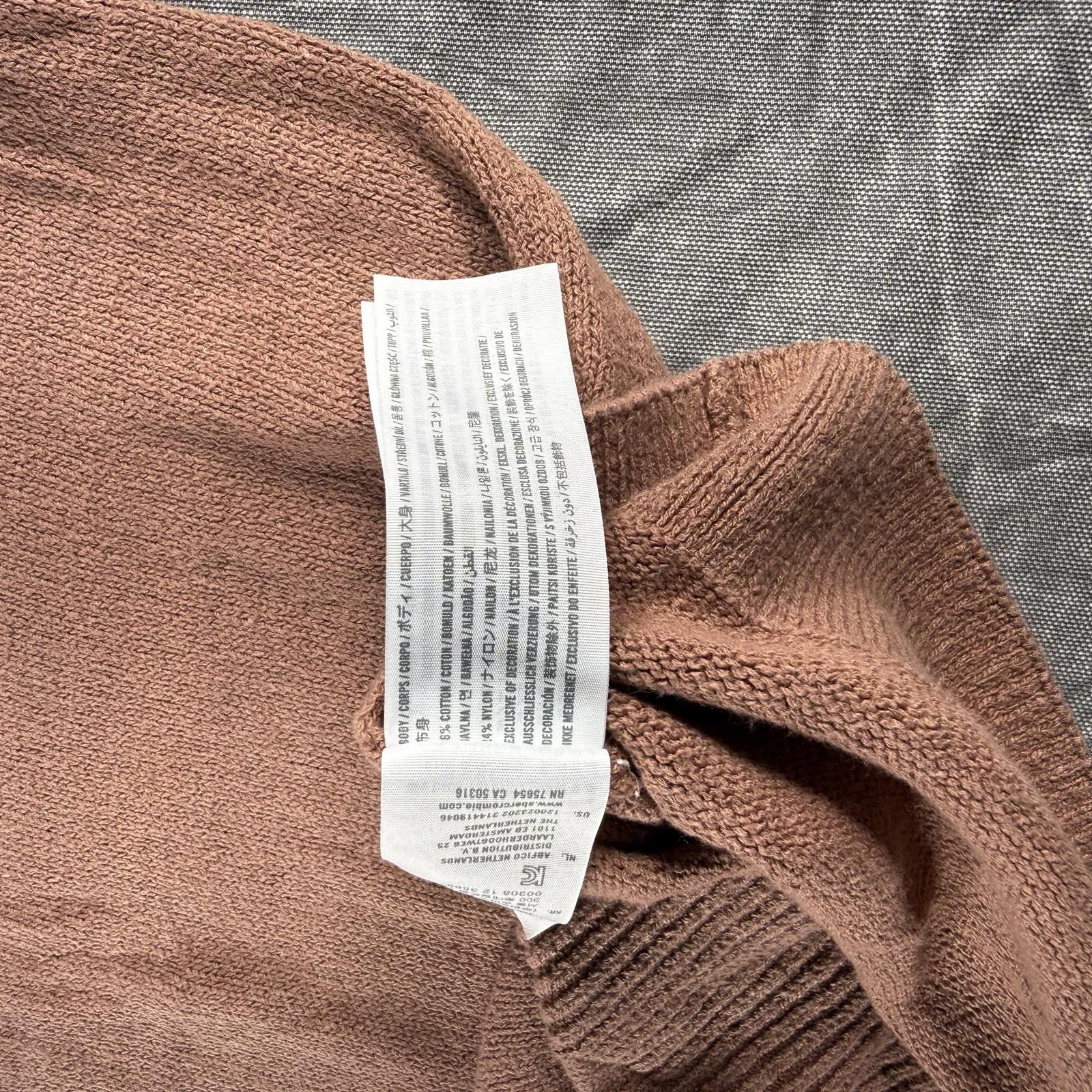 Abercrombie & Fitch Abercrombie Shirt Women's S Brown Knit Long Sleeve Size S / US 4 / IT 40 - 6 Thumbnail