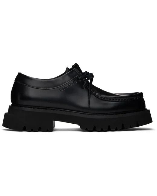 Salvatore Ferragamo o1s1rm0725 Lace Up Derby Shoes in Black Size US 10.5 / EU 43-44 - 1 Thumbnail