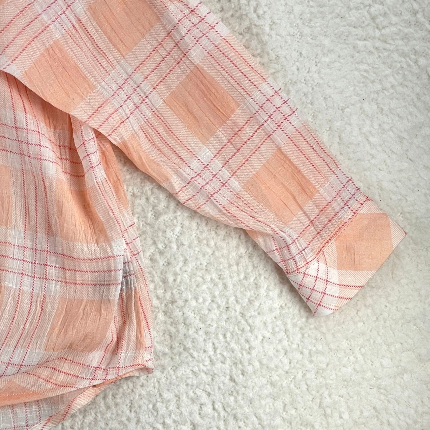 Torrid Torrid Plaid Pink Lindsay Drop Shoulder Button-Down Shirt Womens Plus Size 2X Size XXL / US 16-18 / IT 52-54 - 5 Thumbnail