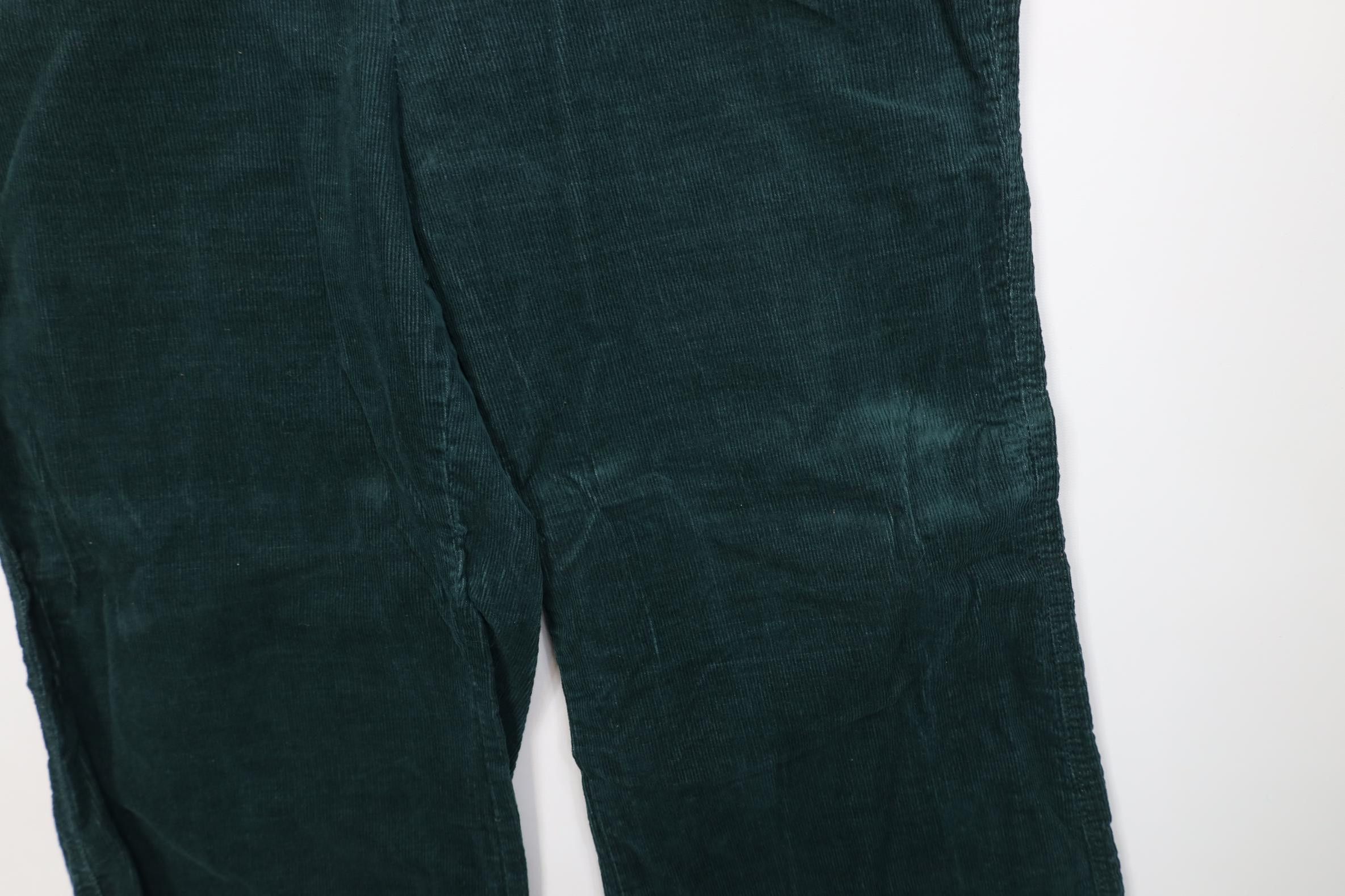 Vintage Vintage 70s Corduroy Wide Leg Bell Bottoms Pants Green USA Size US 30 / EU 46 - 7 Thumbnail
