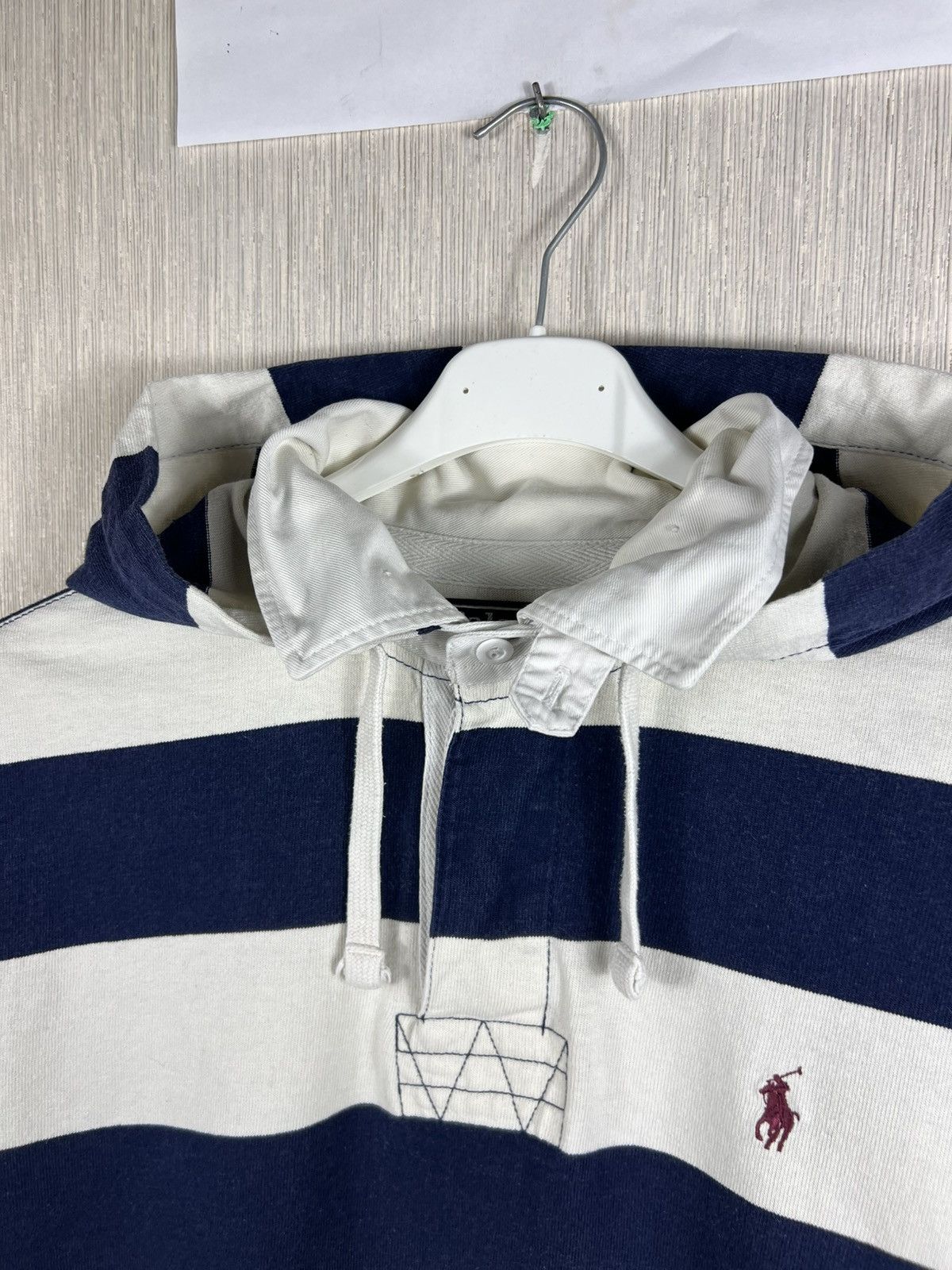 Polo Ralph Lauren Vintage 90s Polo Ralph Lauren striped golf hoodie chest logo Size US XL / EU 56 / 4 - 9 Thumbnail