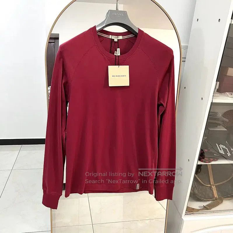 Burberry Burberry Red Cotton Long Sleeve Tee Shirt. Size US M / EU 48-50 / 2 - 1 Thumbnail