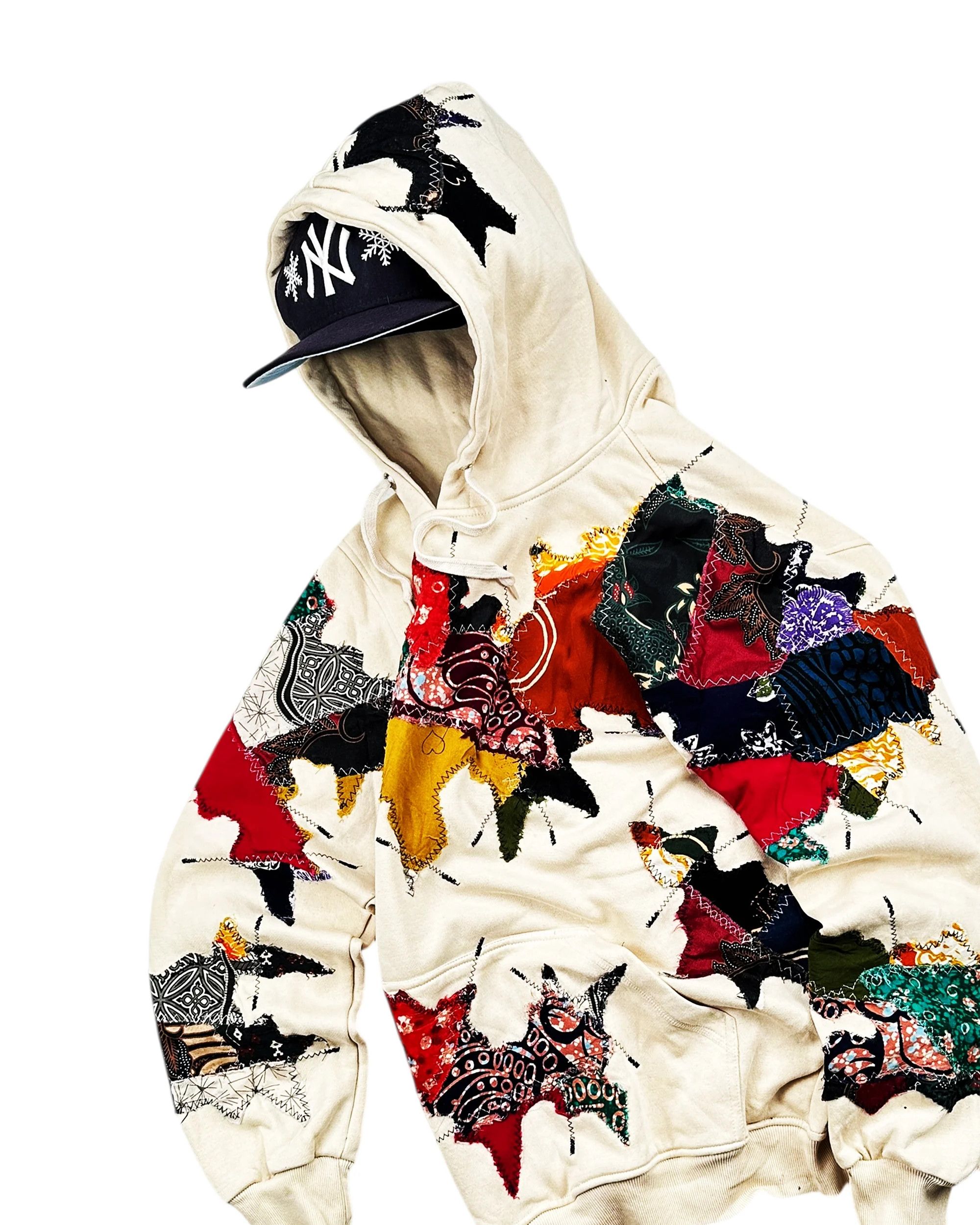 Japanese Brand Re-worked 1 of 1 Batik Legacy Patchworks Hoodie Size L / XL Size US XL / EU 56 / 4 - 2 Thumbnail