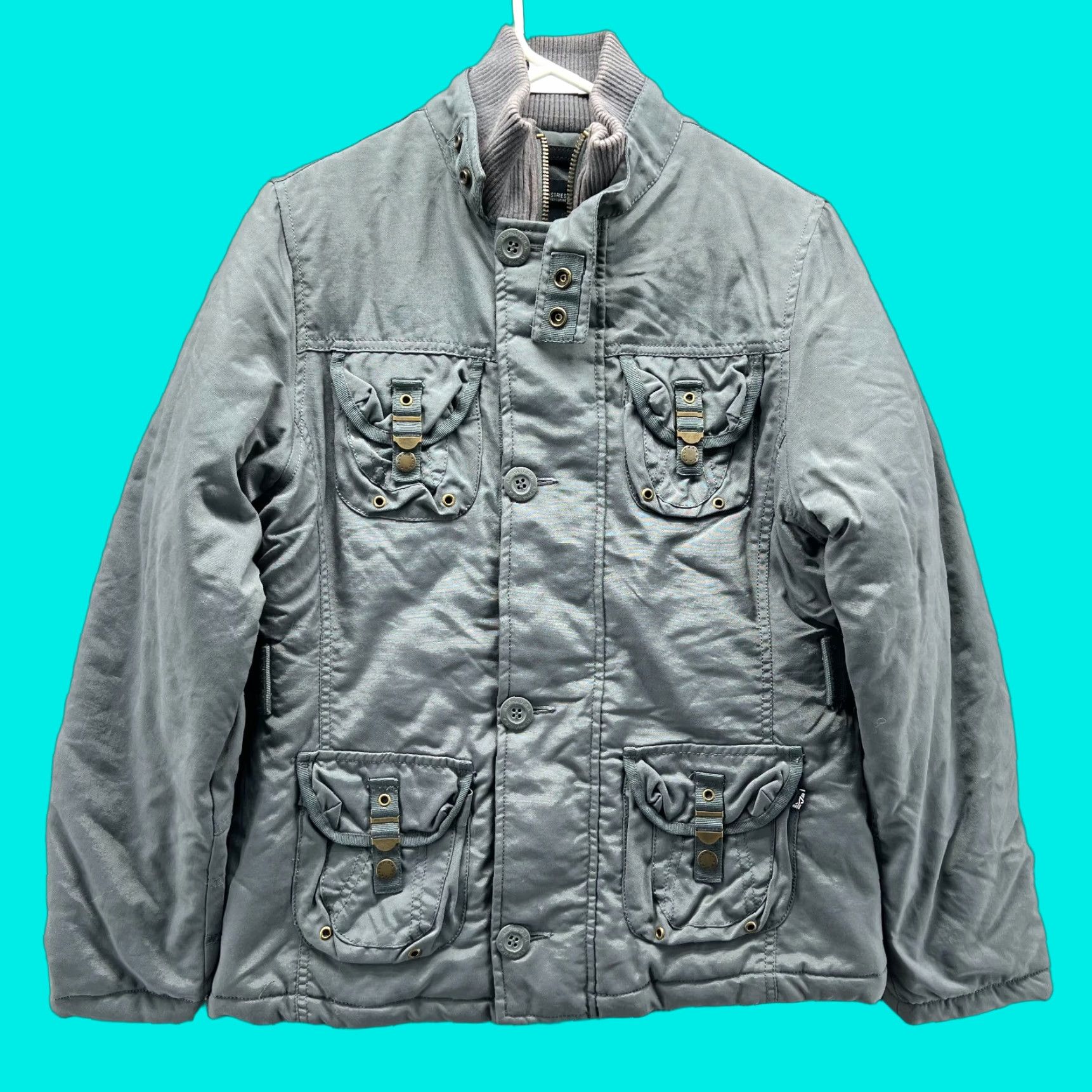 Vintage VINTAGE Alpha Industries Jacket Men Medium Military Field Gray Full Zip Winter Nylon M65 Size US M / EU 48-50 / 2 - 1 Thumbnail