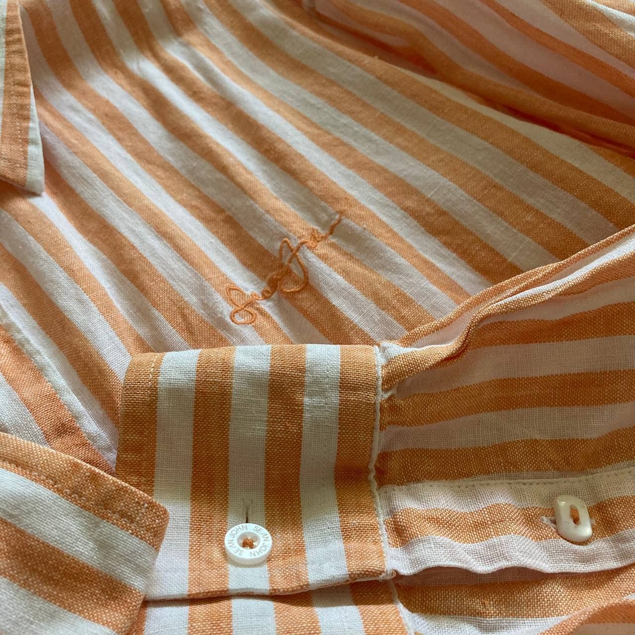 Sean John Vintage Sean John Bad Boy Records Diddy Linen Shirt Size US L / EU 52-54 / 3 - 5 Thumbnail