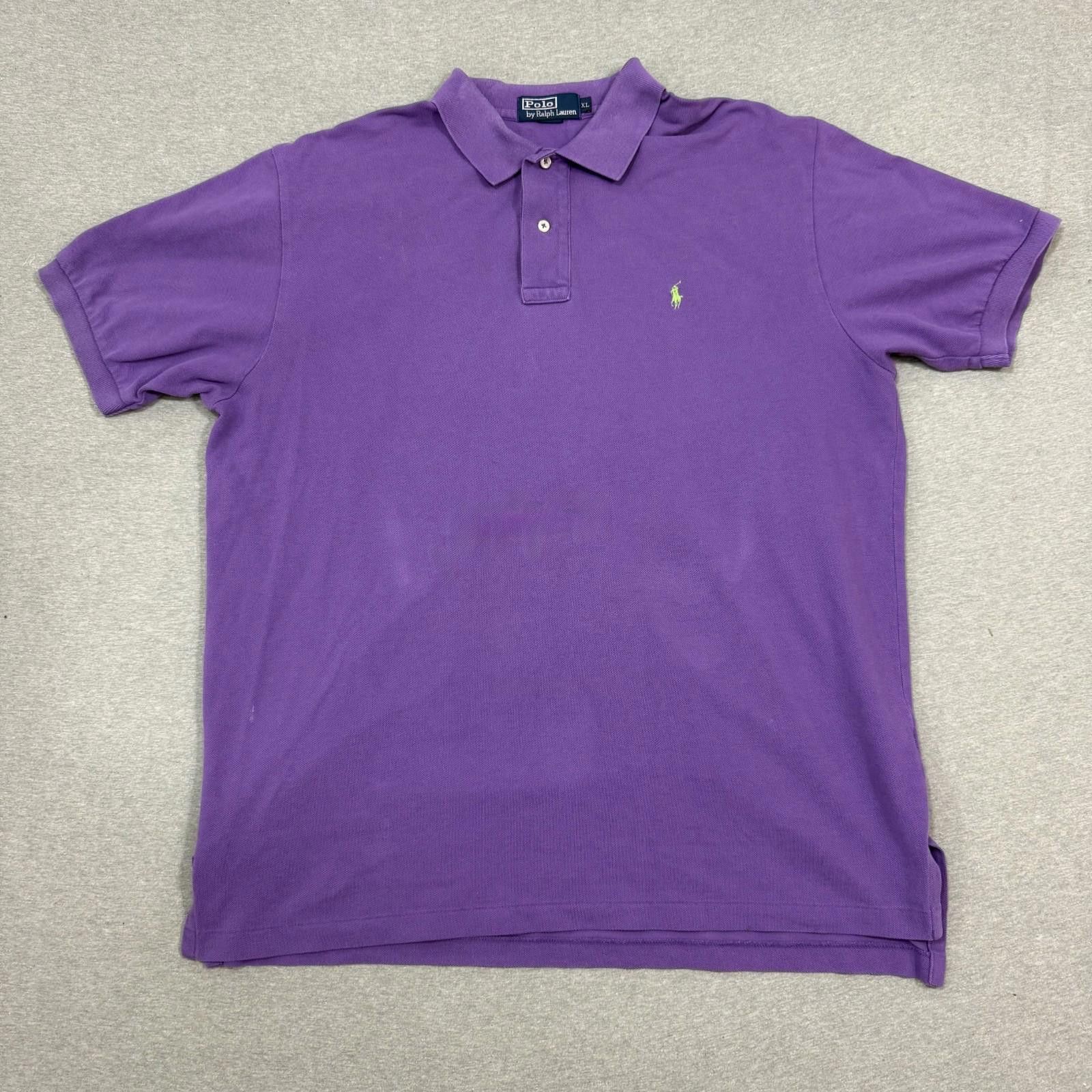 Polo Ralph Lauren Vintage Polo Ralph Lauren Polo Shirt Mens XL Purple Size US XL / EU 56 / 4 - 1 Thumbnail