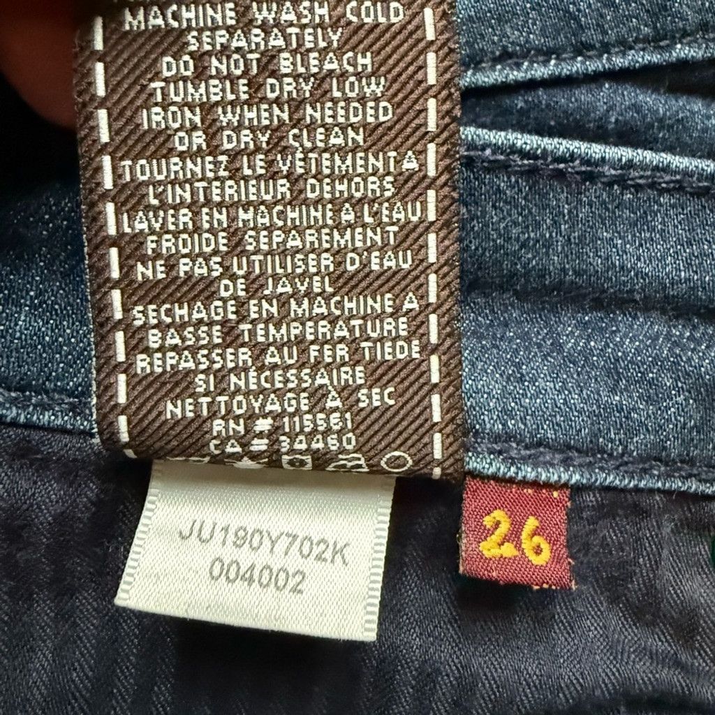 7 For All Mankind 7 For All Mankind Black Straight Leg Jeans Size 26" / US 2 / IT 38 - 4 Thumbnail