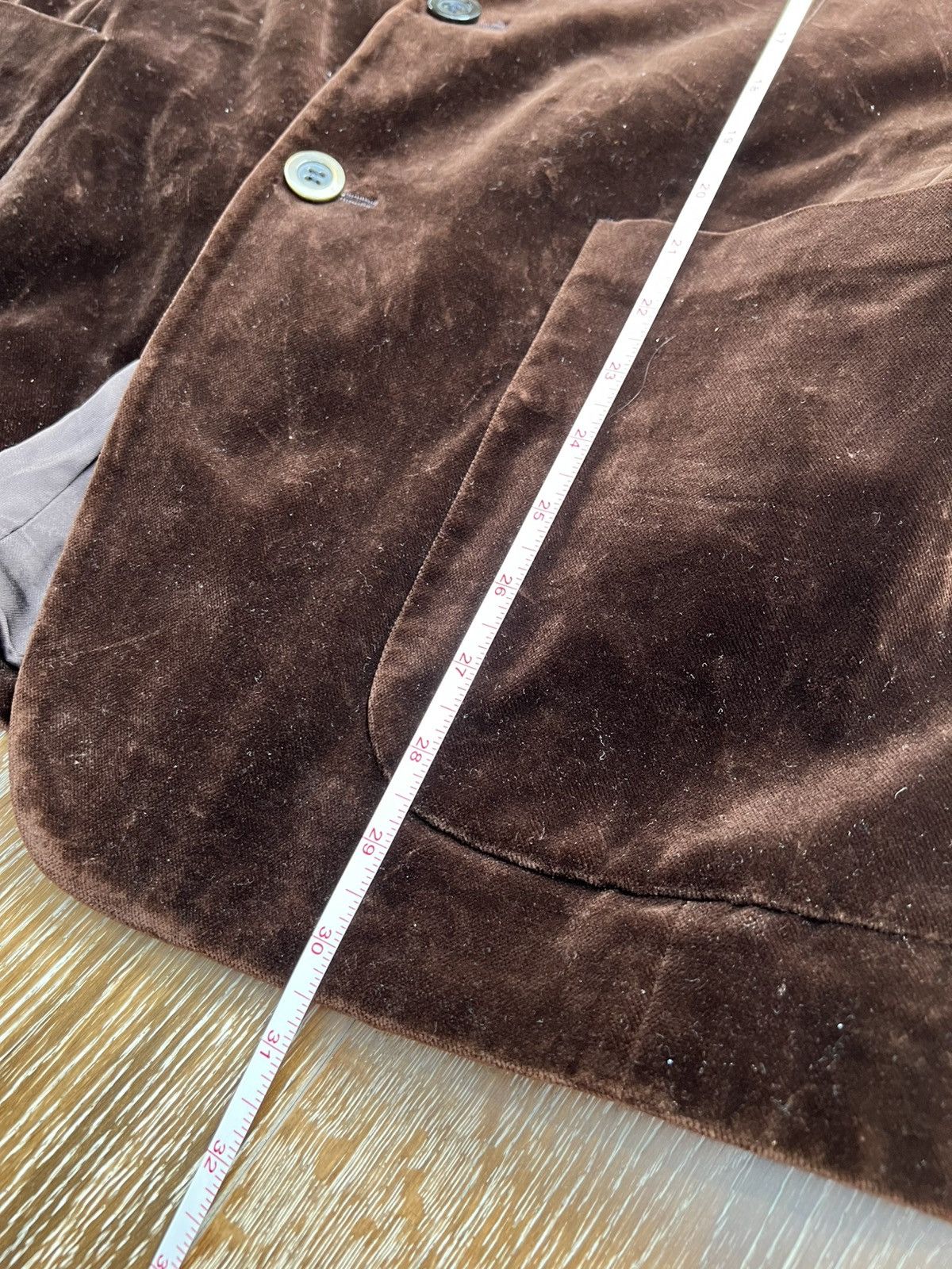 Vintage Vintage yves saint laurent brown velvet velour blazer jacket Size S / US 4 / IT 40 - 8 Thumbnail