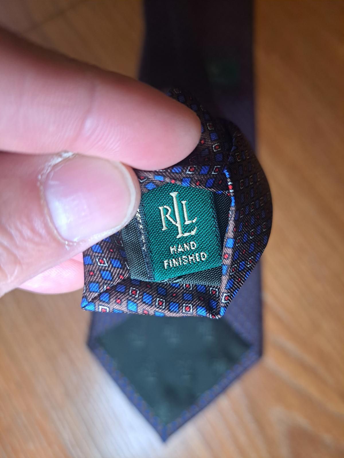 Polo Ralph Lauren Ralph Lauren Silk Tie Purple Geometric Handmade in USA Size ONE SIZE - 3 Thumbnail