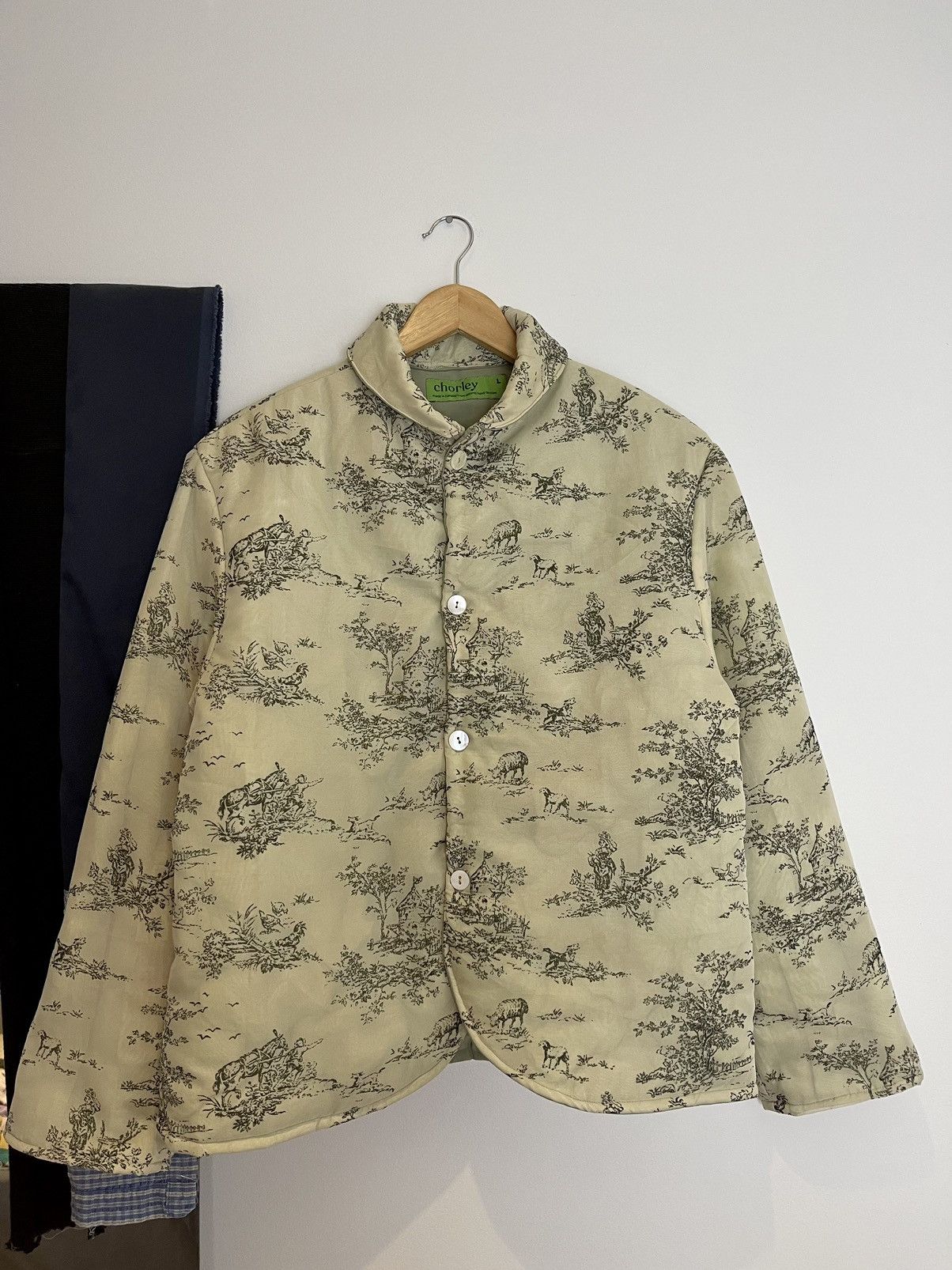 Chorley AW23 sheer toile de jouy quilted bomber flak liner work coat Size US L / EU 52-54 / 3 - 1 Thumbnail