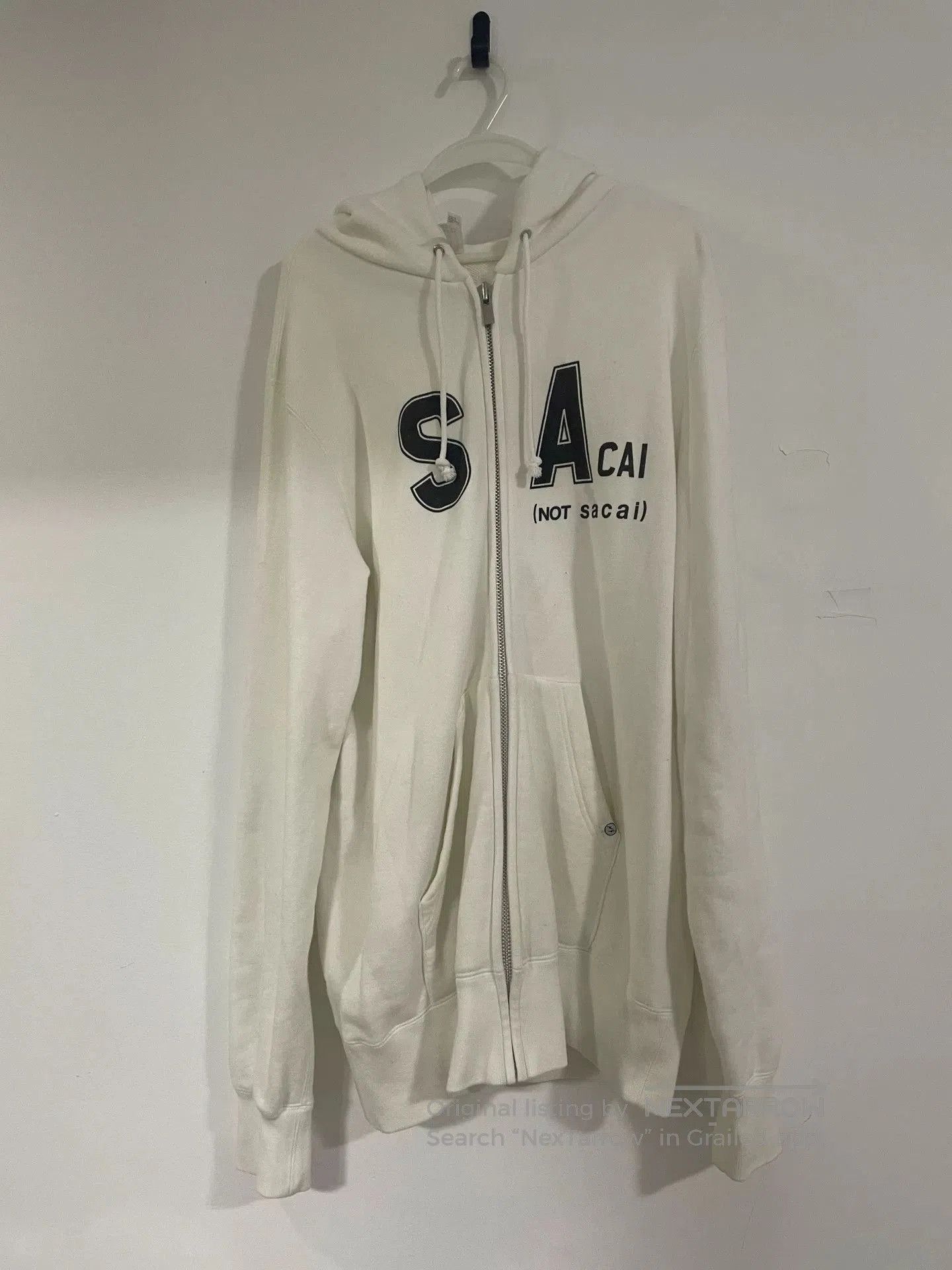 Sacai Sacai White Hooded Sweatshirt Jacket. Size M / US 6-8 / IT 42-44 - 1 Thumbnail