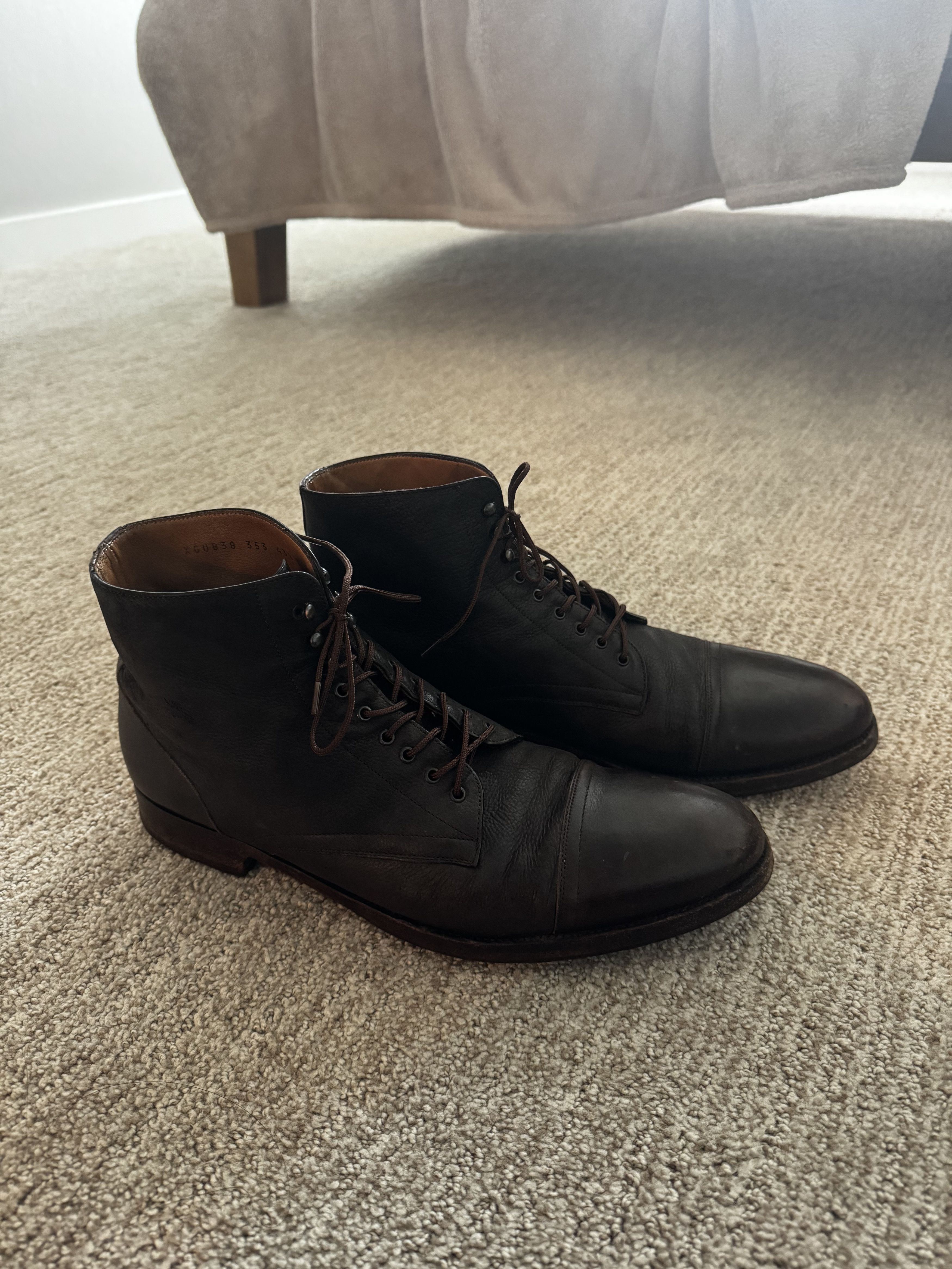 Giorgio Armani Vintage Giorgio Armani Leather Boots Mens Size 10.5 Size US 10.5 / EU 43-44 - 6 Thumbnail