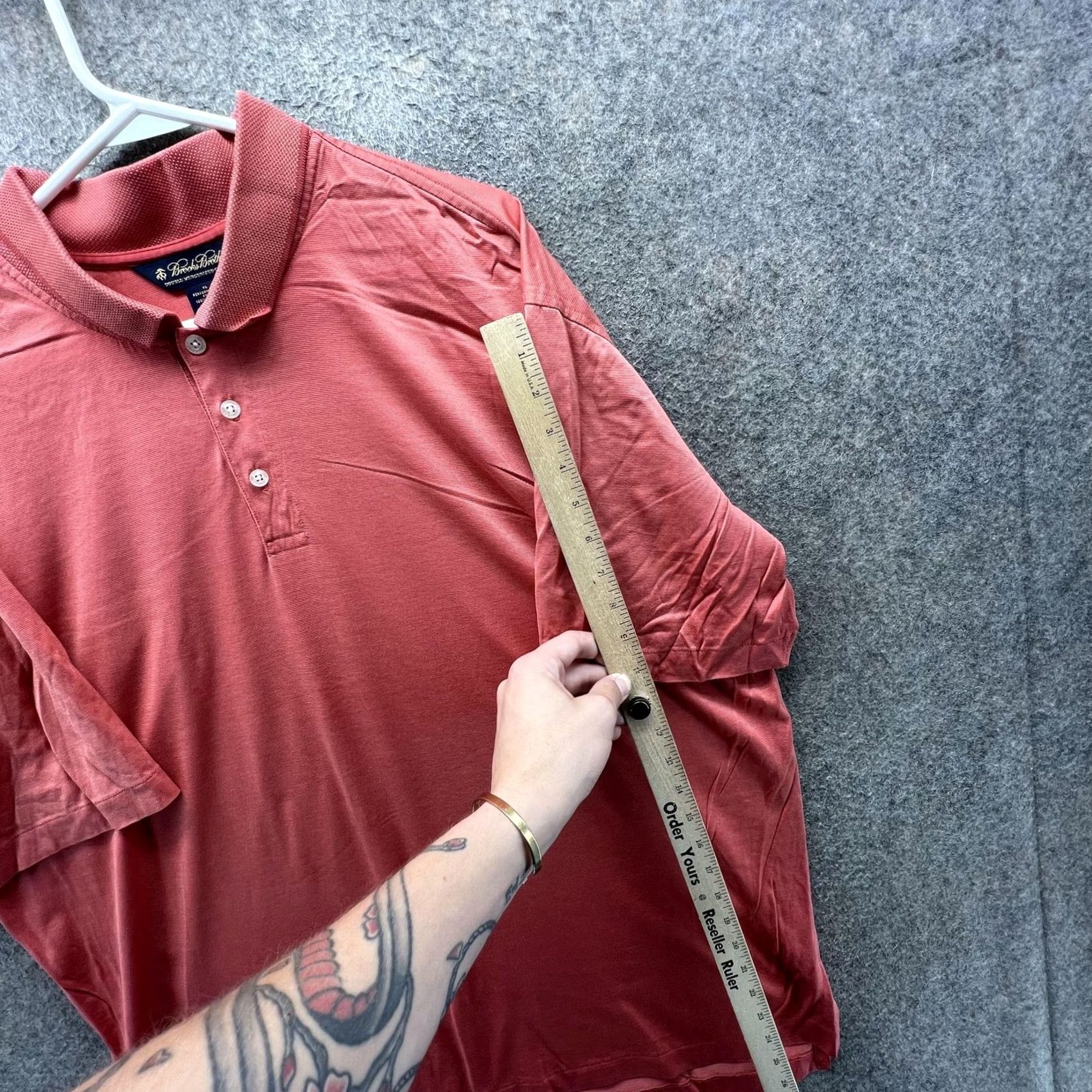 Brooks Brothers Brooks Brothers Polo Shirt Mens XL Red Double Mercerized Cotton Knit Casual Shirt Mens XL Red Brooks Brothers Polo Size US XL / EU 56 / 4 - 3 Thumbnail