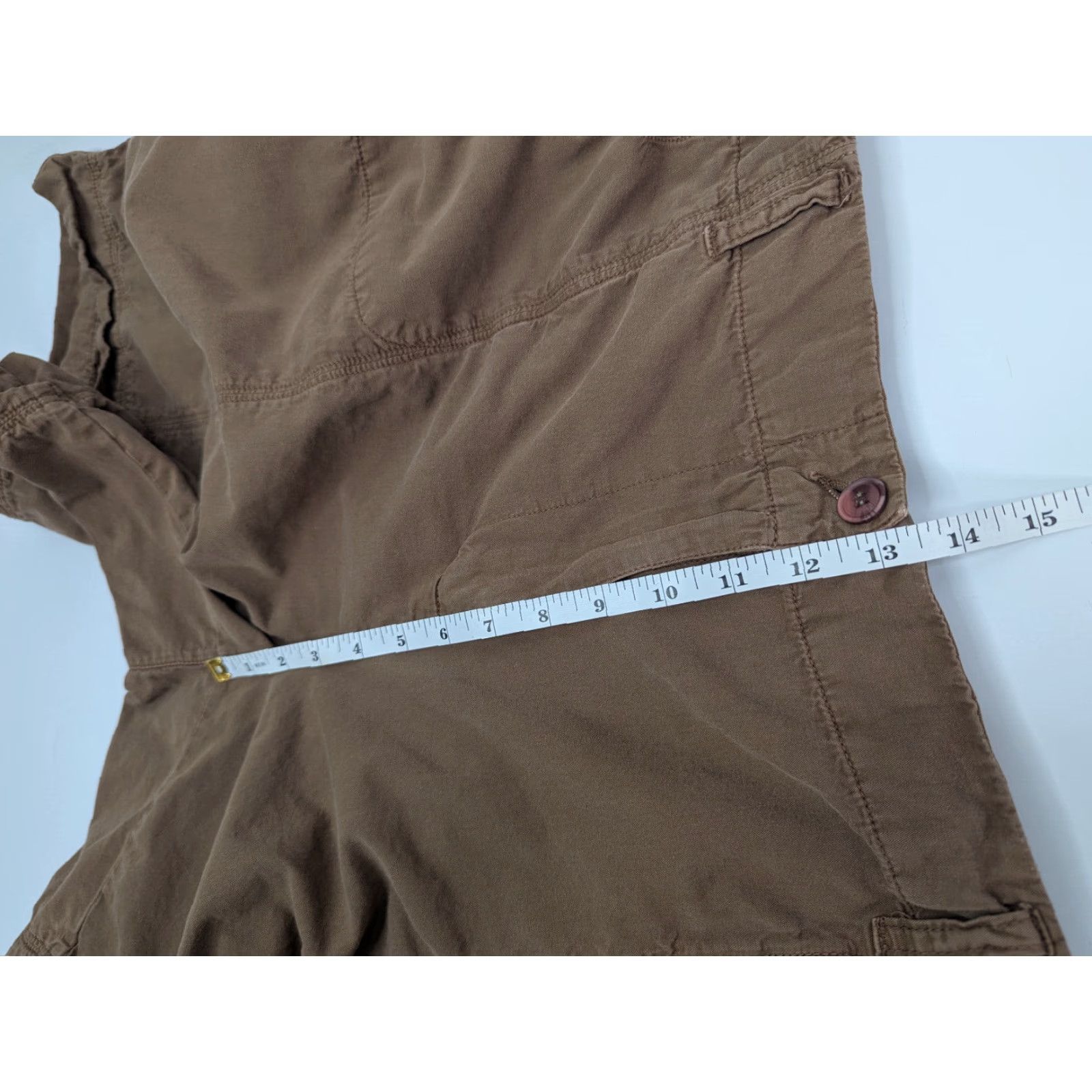 The Territory Ahead Territory Ahead Womens Shorts Bermuda Hiking 100% Cotton Brown Size 14 Wide Leg Casual Activewear Size 36" / US 14 / IT 50 - 4 Thumbnail