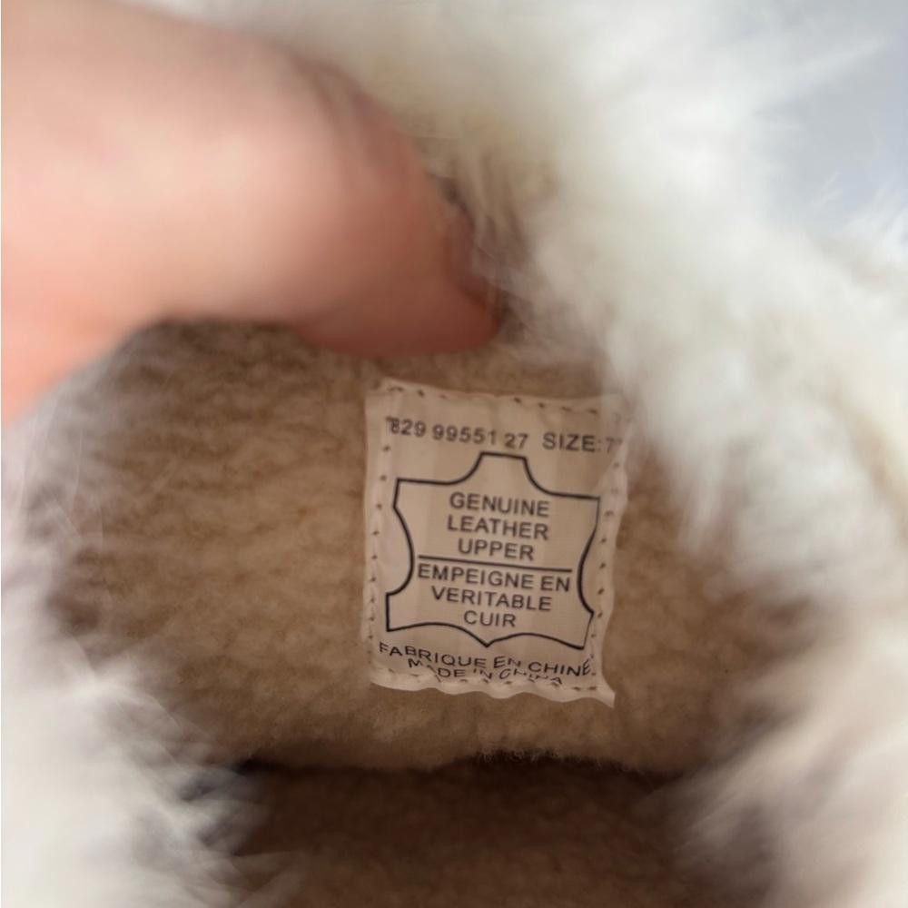 Designer Y2K Riverland White Faux Fur and Suede Leather Winter Boots Size US 7 / IT 37 - 5 Thumbnail