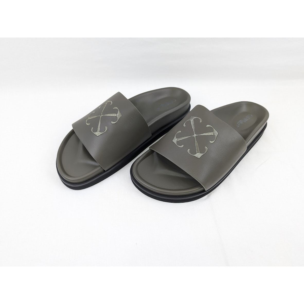 Off-White o1rshd1 Pool Time Slider in Military Green Size US 9 / EU 42 - 16 Thumbnail
