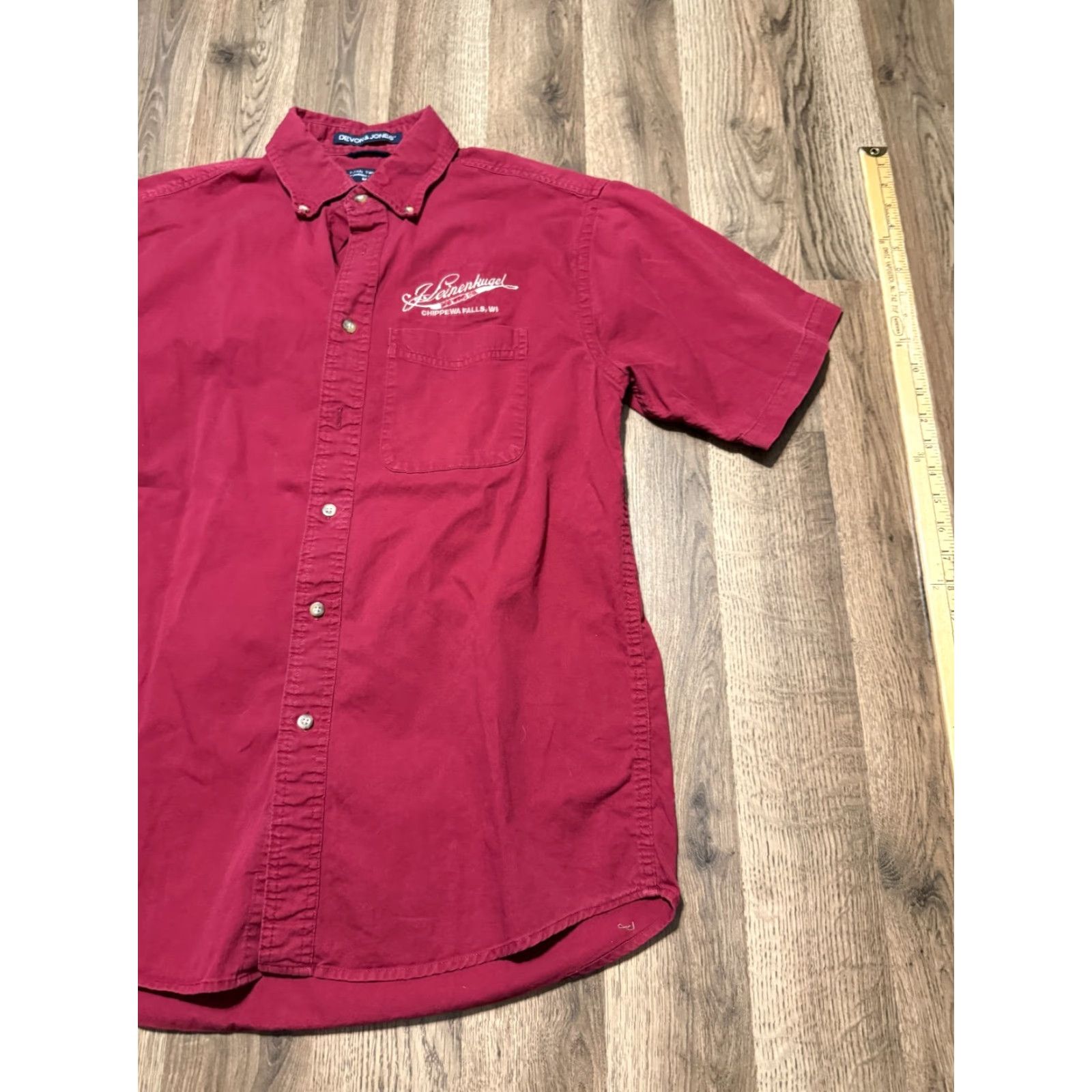 Chippewa Devon & Jones Shirt M Button Up Red Leinenkugel Brewing Co. Chippewa Falls, WI Size US M / EU 48-50 / 2 - 4 Thumbnail
