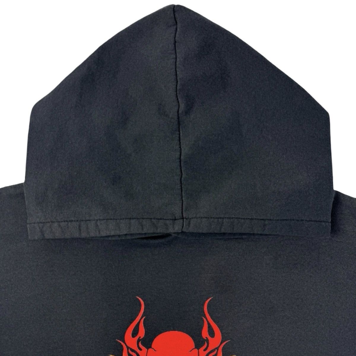 Vintage Vintage Nu-Metal Tribal Flame Skull Skate Punk Surf Hoodie Size US XXL / EU 58 / 5 - 5 Thumbnail