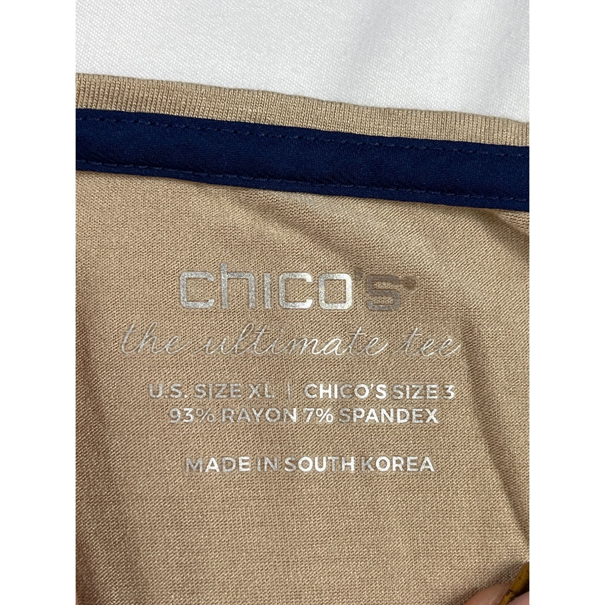 Chicos Chicos SKU 7690 Womens Beige Long Sleeve T Shirt Size XL Size XL / US 12-14 / IT 48-50 - 9 Thumbnail