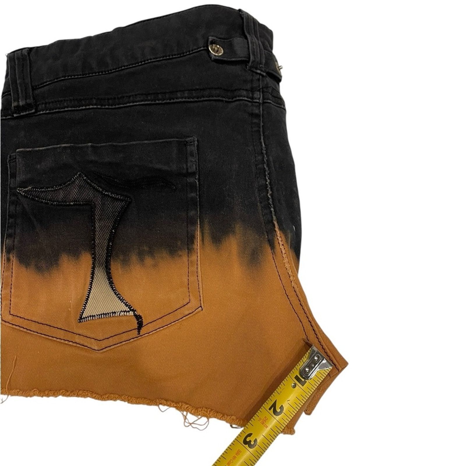 Tripp NYC Tripp nyc Women's Black and Tan Ombre Shorts Size:11 Size 32" / US 10 / IT 46 - 4 Thumbnail