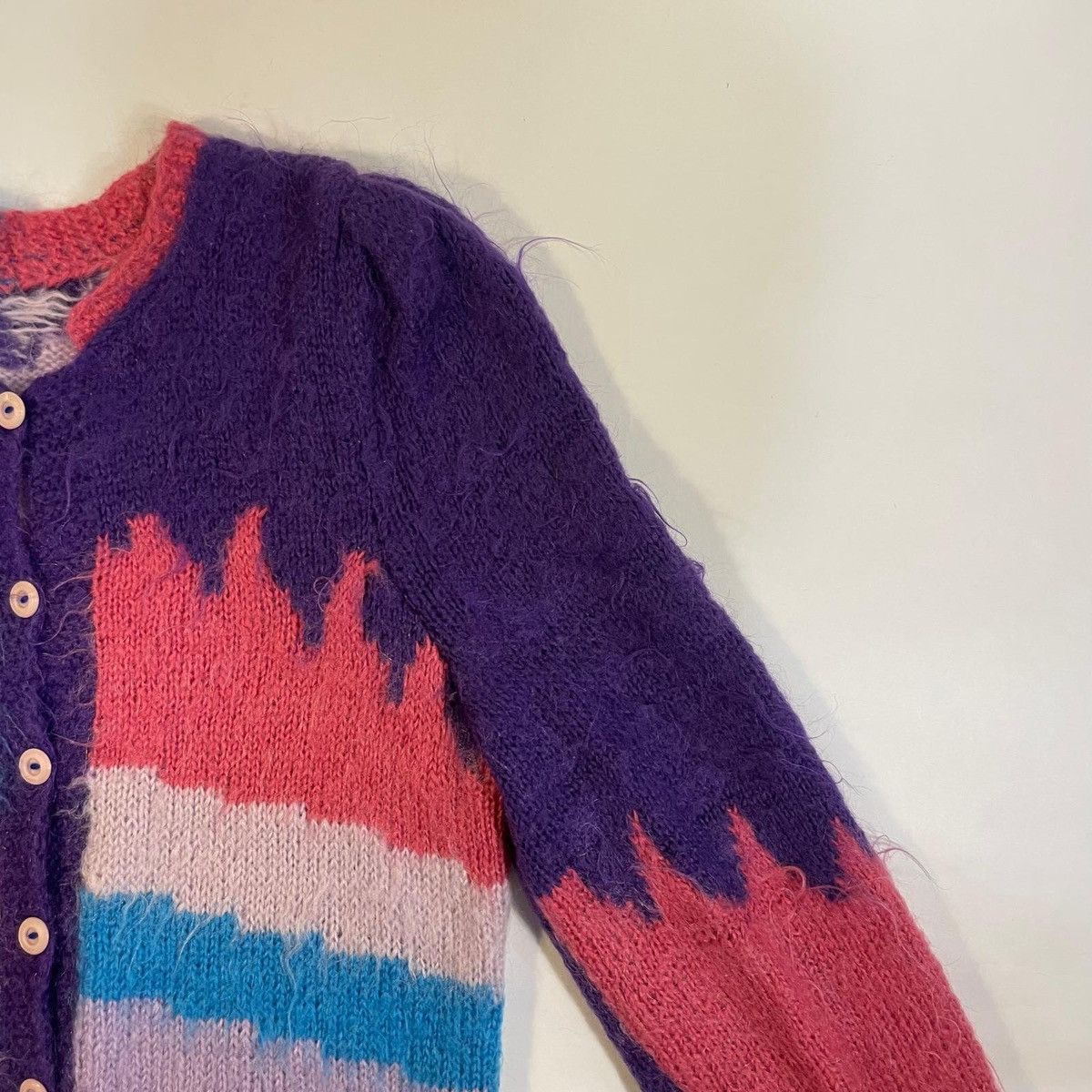 Other Multi-coloured knitted cardigan sweater with a retro vibe 90 Size S / US 4 / IT 40 - 3 Thumbnail