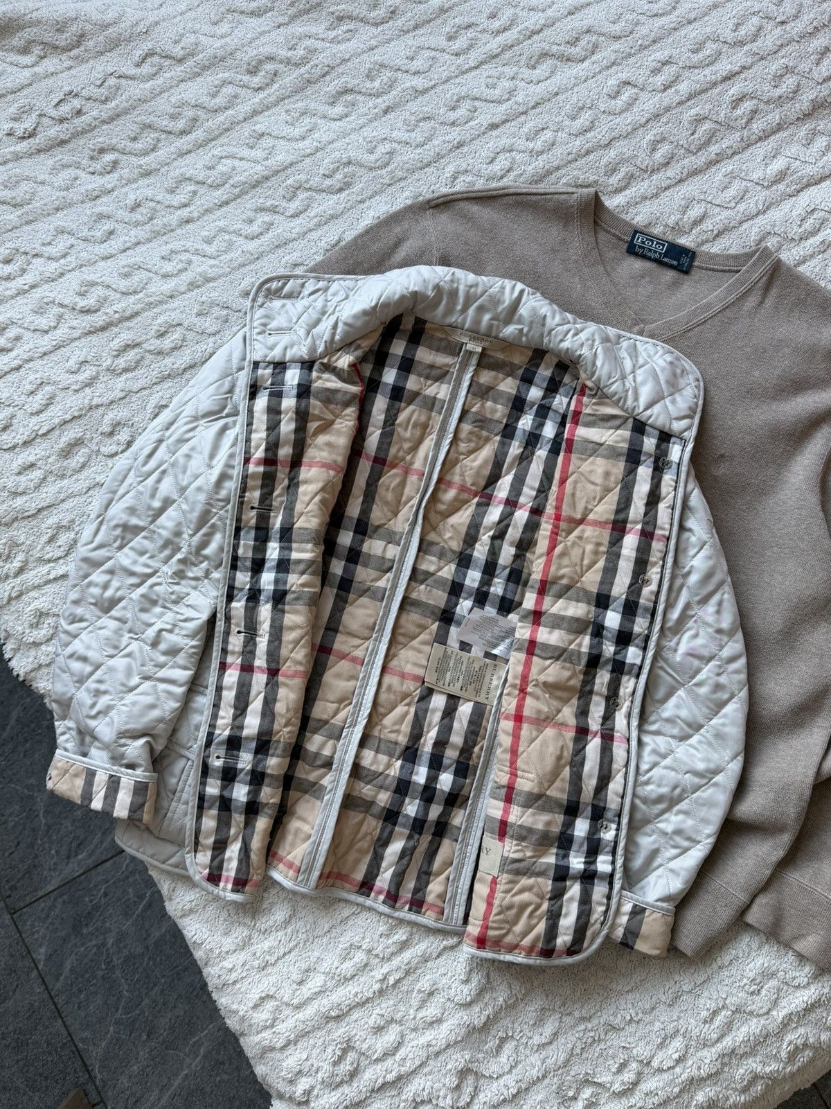 Burberry Vintage jacket quilted burberry brit gray medium Size M / US 6-8 / IT 42-44 - 12 Thumbnail