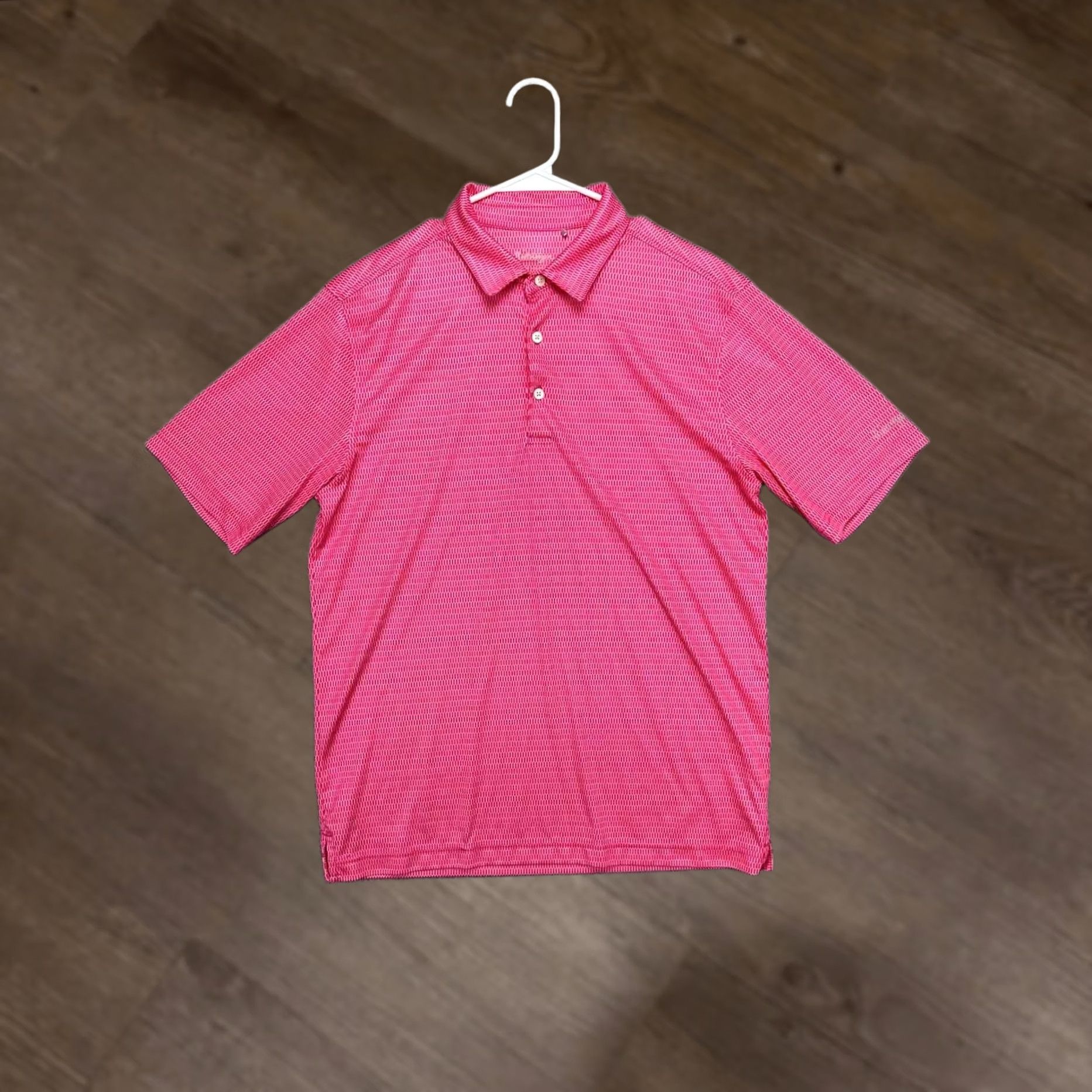 Vintage Walter Hagen Polo Shirt Adult Medium Pink Geometric Golf Short Sleeve Mens Size US M / EU 48-50 / 2 - 1 Thumbnail