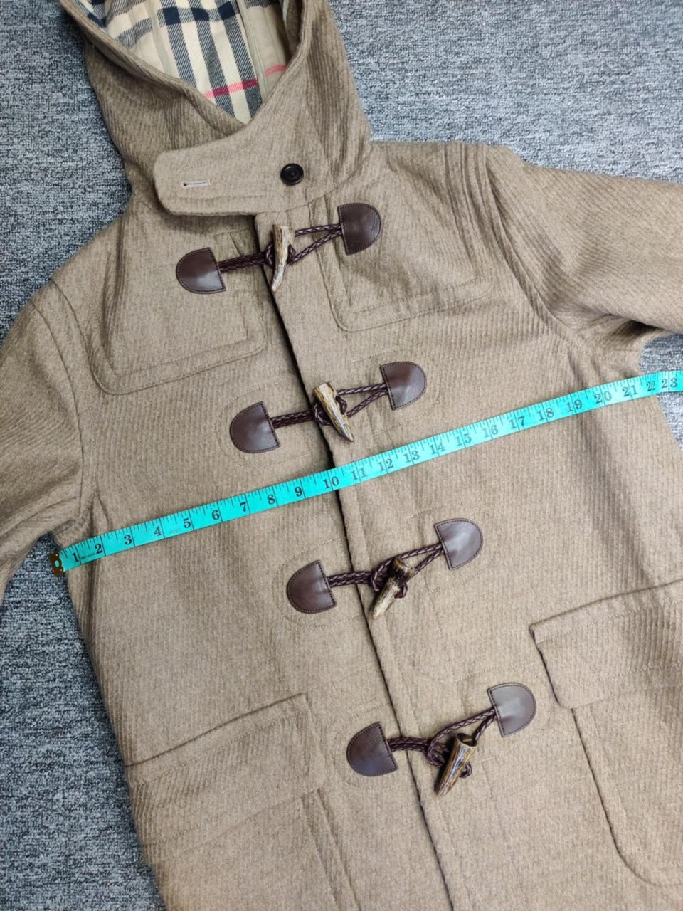 Burberry Burberry London Nova Check Wool Duffle Coat Jacket Size US S / EU 44-46 / 1 - 15 Thumbnail