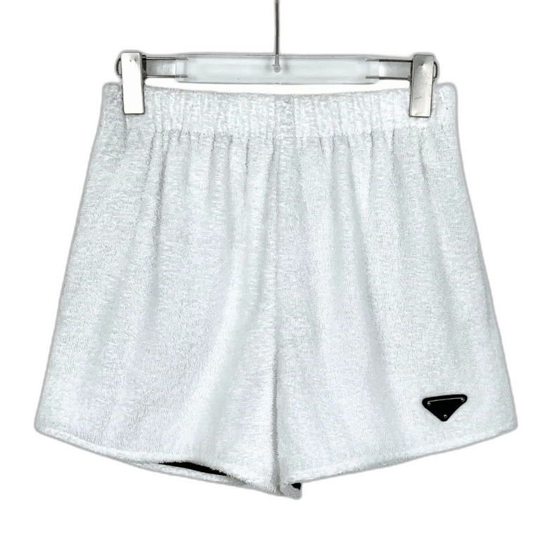 Prada Prada White Cotton Casual Towel Shorts Size 40" / US 18 - 1 Thumbnail