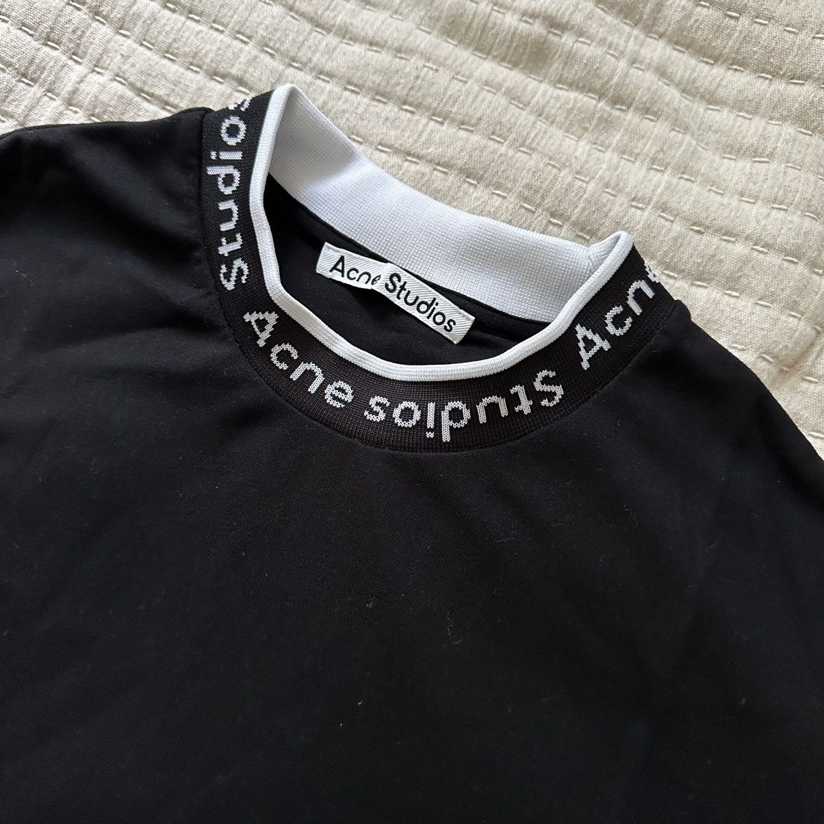 Acne Studios logo-collar T-shirt Size US XS / EU 42 / 0 - 2 Thumbnail