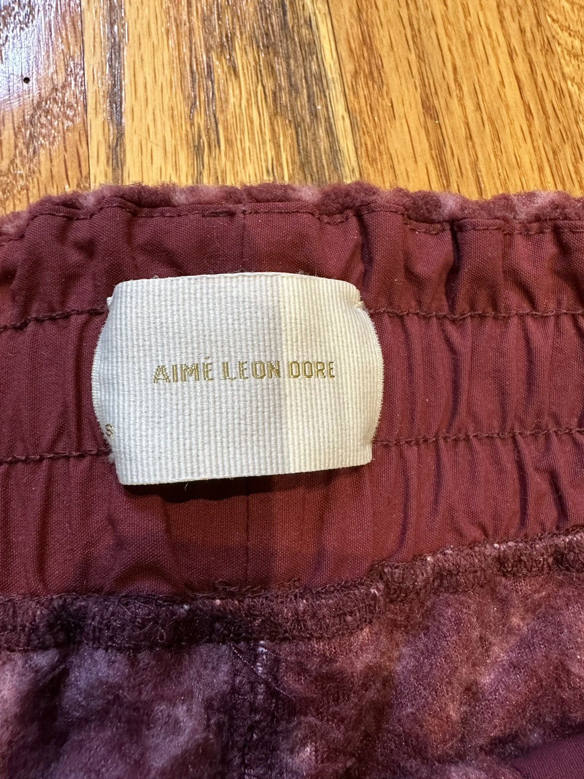 ALD Aime Leon Dore Fleece Pants SMALL Burgundy/Win