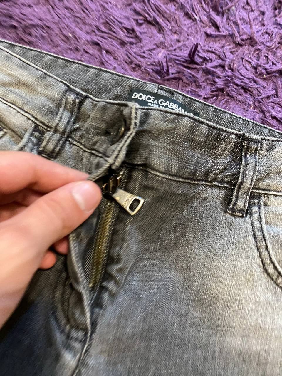 Dolce & Gabbana gray D&G Denim pants vintage Dolce&Gabbana jeans Y2K Size 28" / US 6 / IT 42 - 4 Thumbnail