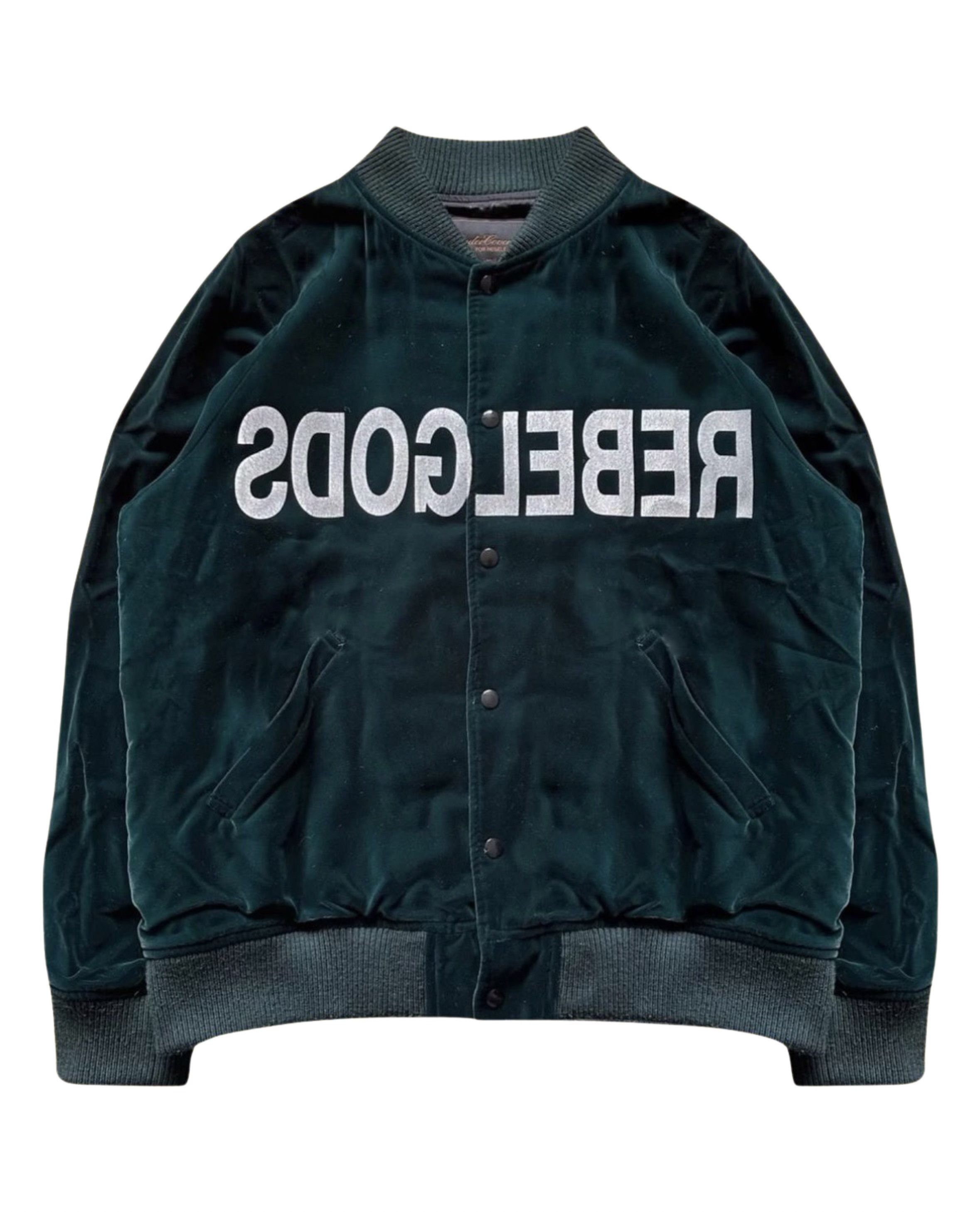 Pre-owned Undercover Rebelgods Green Velour Jacket