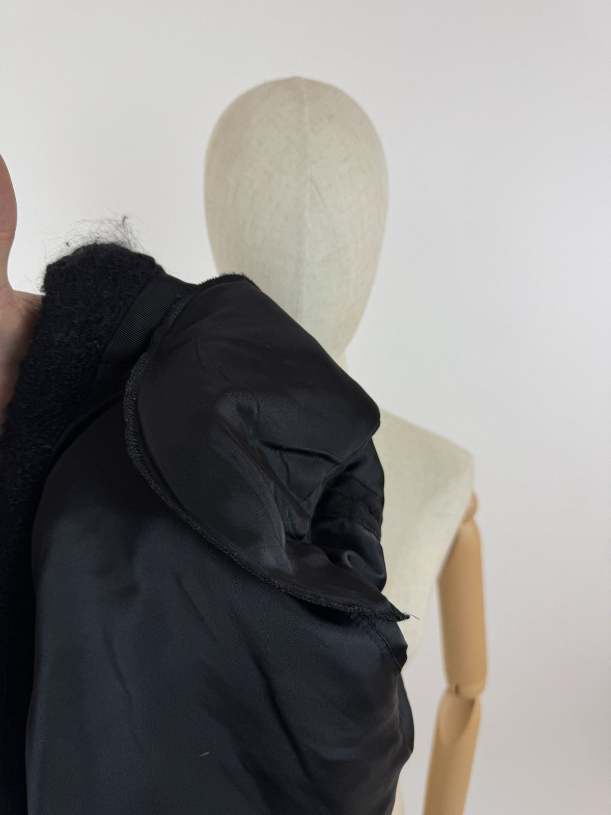 Armani Collezioni ARMANI COLLEZIONI Mohair blazer elegant Black jacket Womens Size XL / US 12-14 / IT 48-50 - 9 Thumbnail