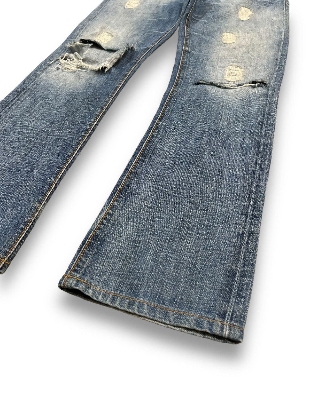 Nudie Jeans Vintage Nudie Whiskers Blue Washed Distressed Grunge Jeans Size US 29 - 9 Thumbnail