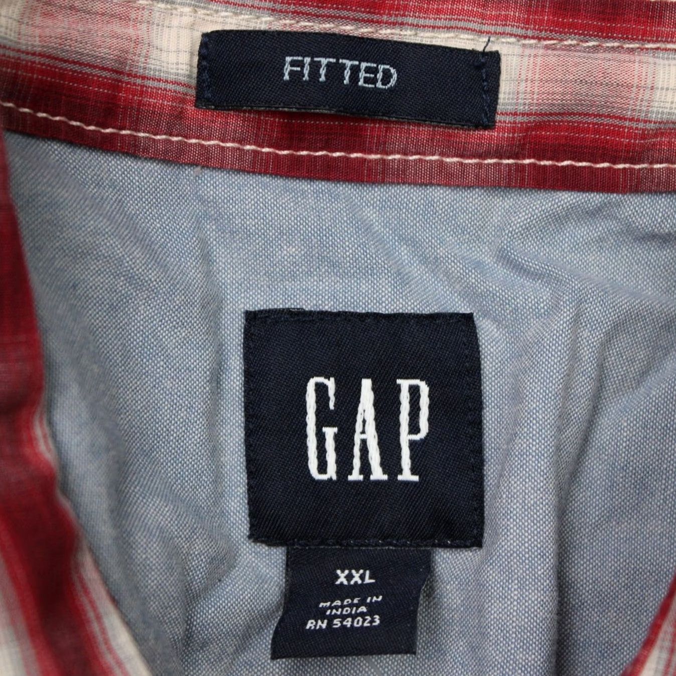Gap GAP Shirt Mens 2XL Red Button-Up Long Sleeve 100% Cotton Button-Down Collared Size US XXL / EU 58 / 5 - 7 Thumbnail