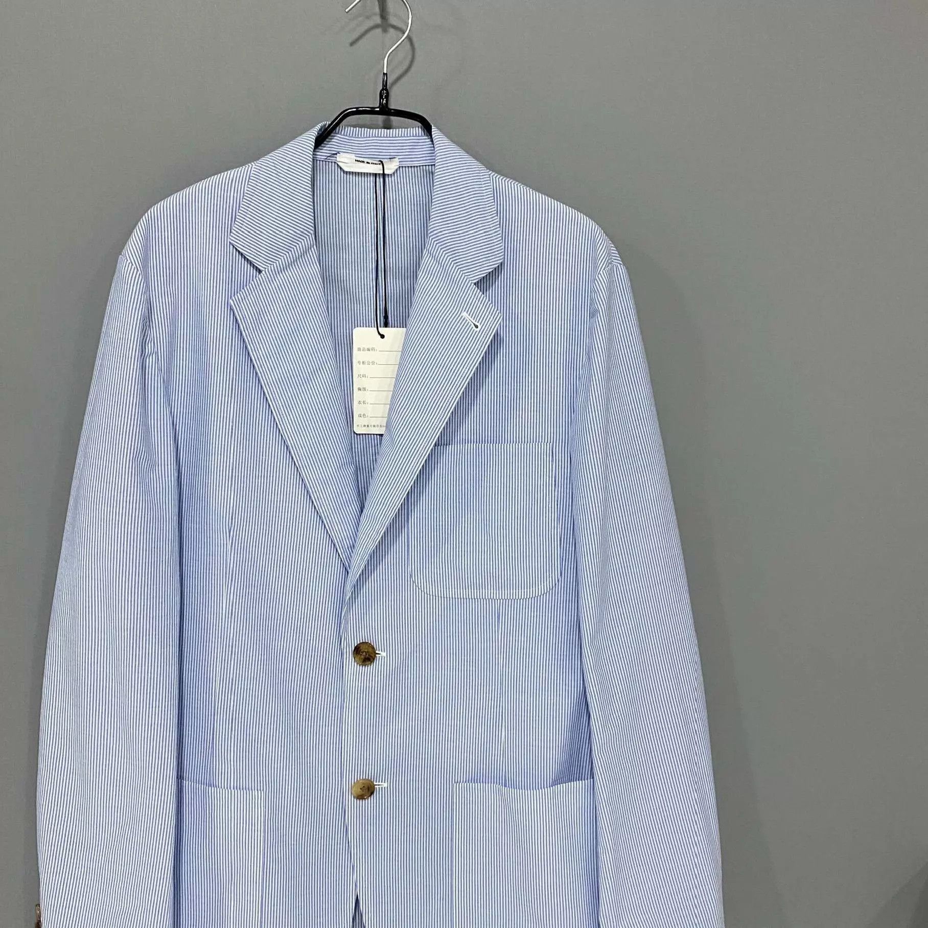 Hermes HERMES Blue & White Striped Blazer 99 New Size 48 Size 48R - 3 Thumbnail