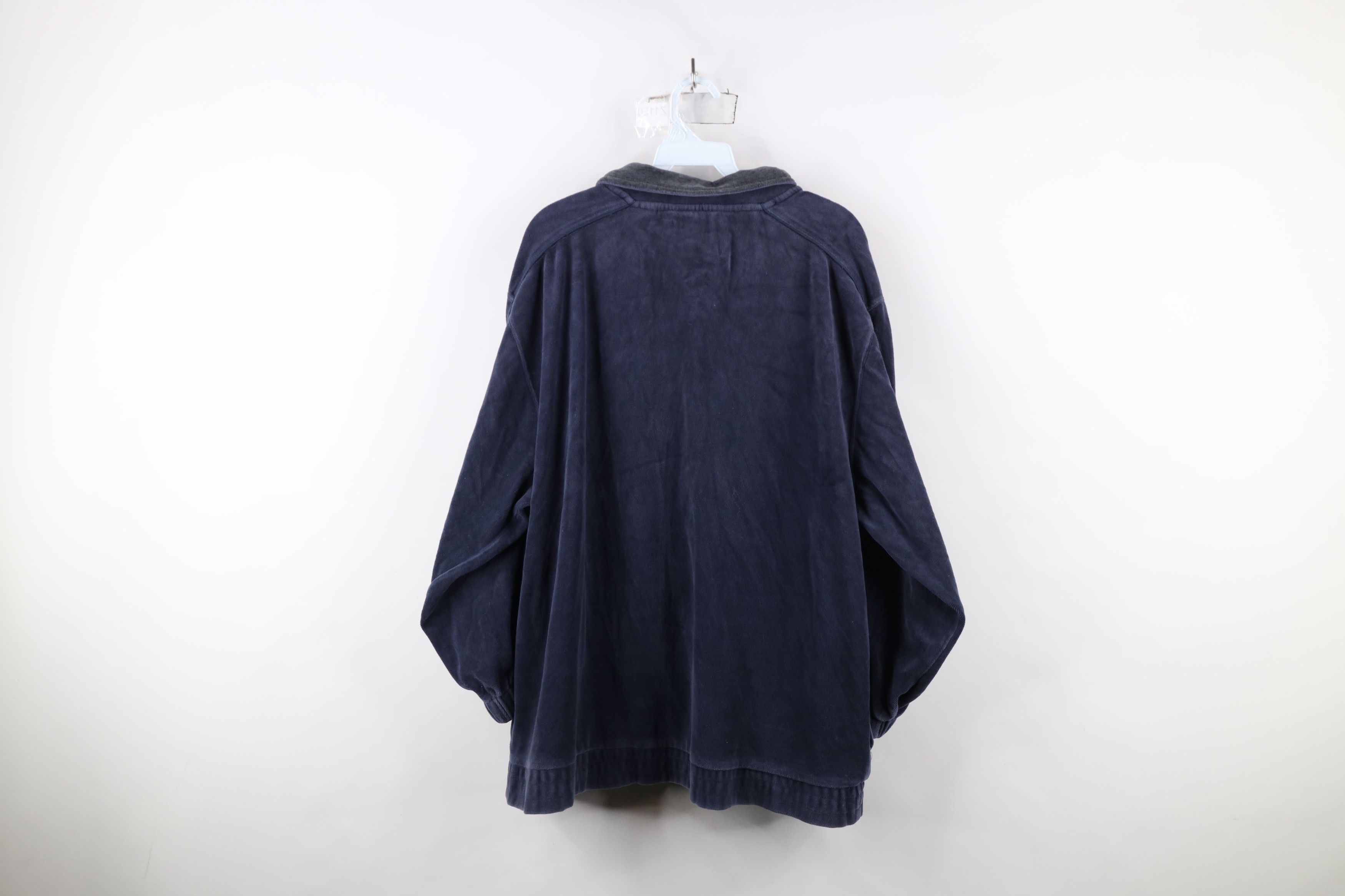 Vintage Vintage 90s Streetwear Block Velour Warm Up Track Jacket Size US L / EU 52-54 / 3 - 10 Thumbnail