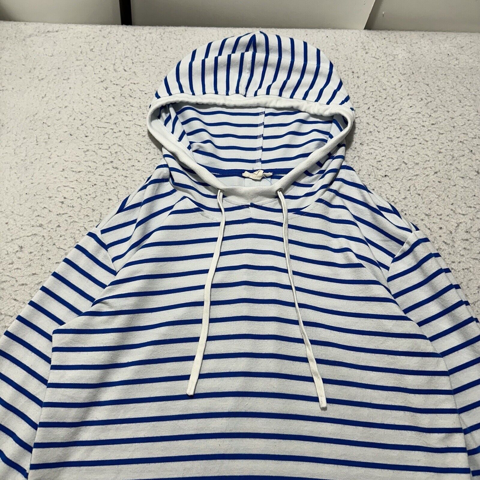 Other Jane and Delancey Small Blue White Striped Hoodie Sweatshirt Size S / US 4 / IT 40 - 2 Thumbnail