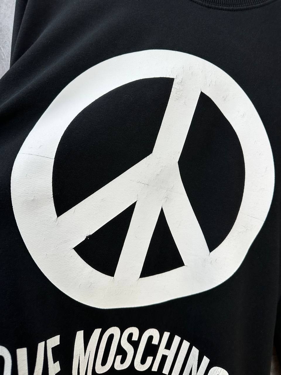 Moschino Love Moschino Peace Logo Sweatshirt Black Jumper Long Sleeve Size US M / EU 48-50 / 2 - 13 Thumbnail