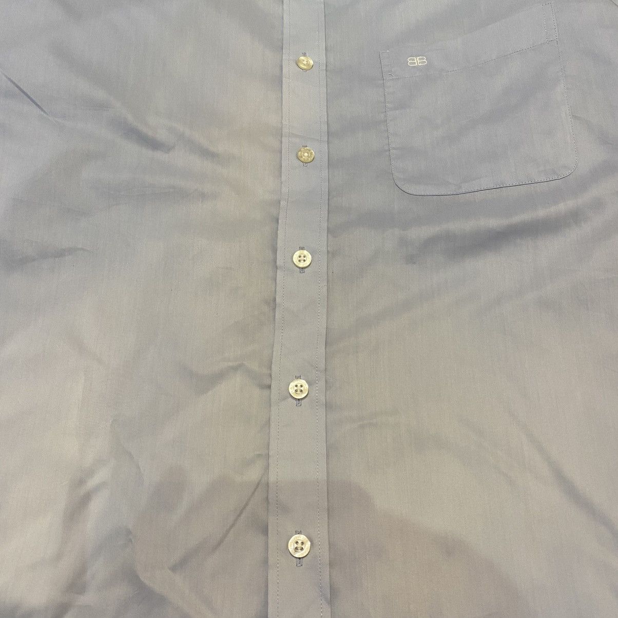 Balenciaga 90s Vintage Balenciaga Blue Button Up Shirt Size US L / EU 52-54 / 3 - 5 Thumbnail