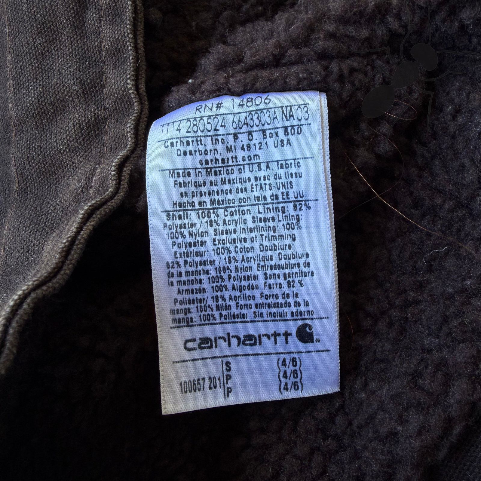 Carhartt × Vintage Carhartt DKB brown sherpa lined hooded work wear jacket Size US S / EU 44-46 / 1 - 5 Thumbnail