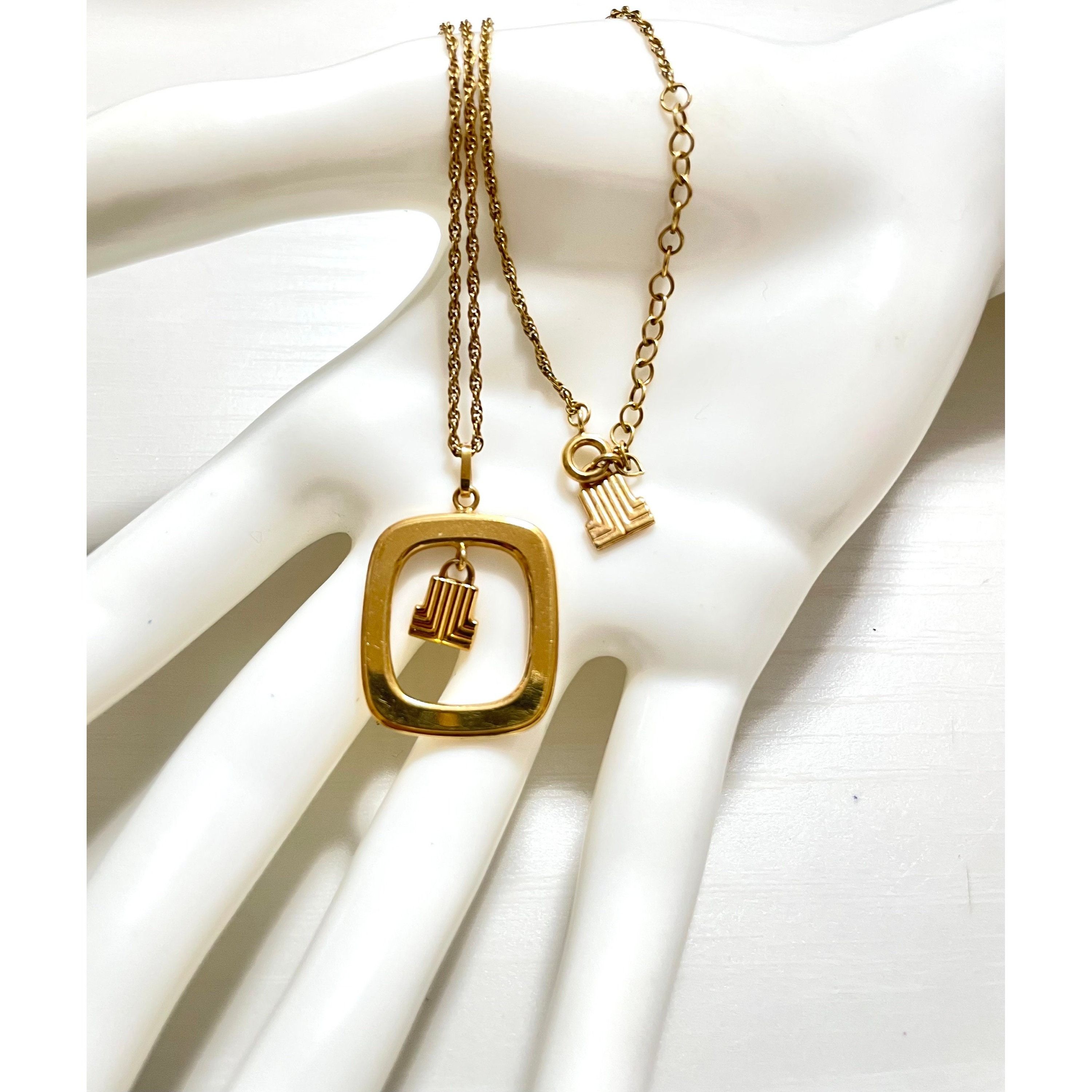 Lanvin Vintage LANVIN golden skinny chain necklace with square top Size ONE SIZE - 10 Thumbnail