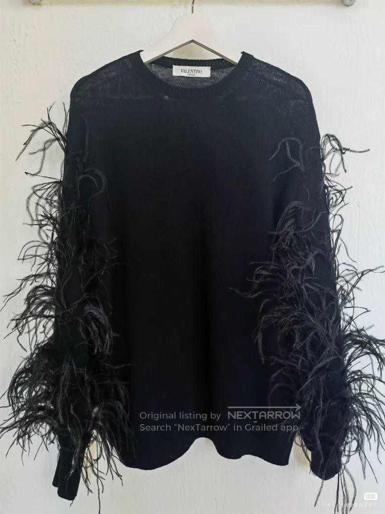 Valentino Valentino Feather sleeve sweater Size S / US 4 / IT 40 - 1 Thumbnail