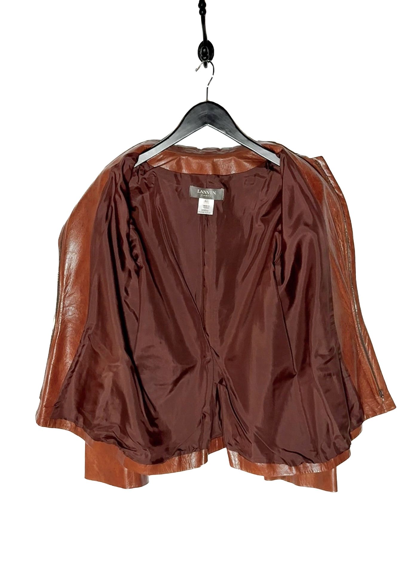 Lanvin Lanvin Vintage Cognac Brown Lambskin Leather Jacket Size M / US 6-8 / IT 42-44 - 7 Thumbnail