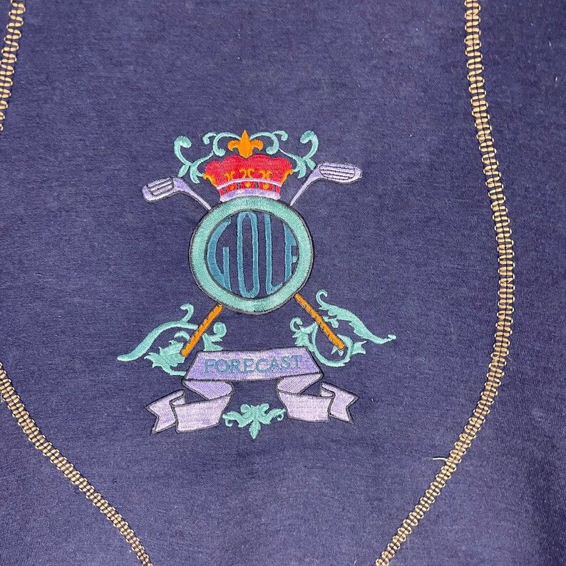 Golf le Fleur × Vintage Vintage!! Golf Forecast Embroidery Crewneck Sweatshirt Size US L / EU 52-54 / 3 - 5 Thumbnail